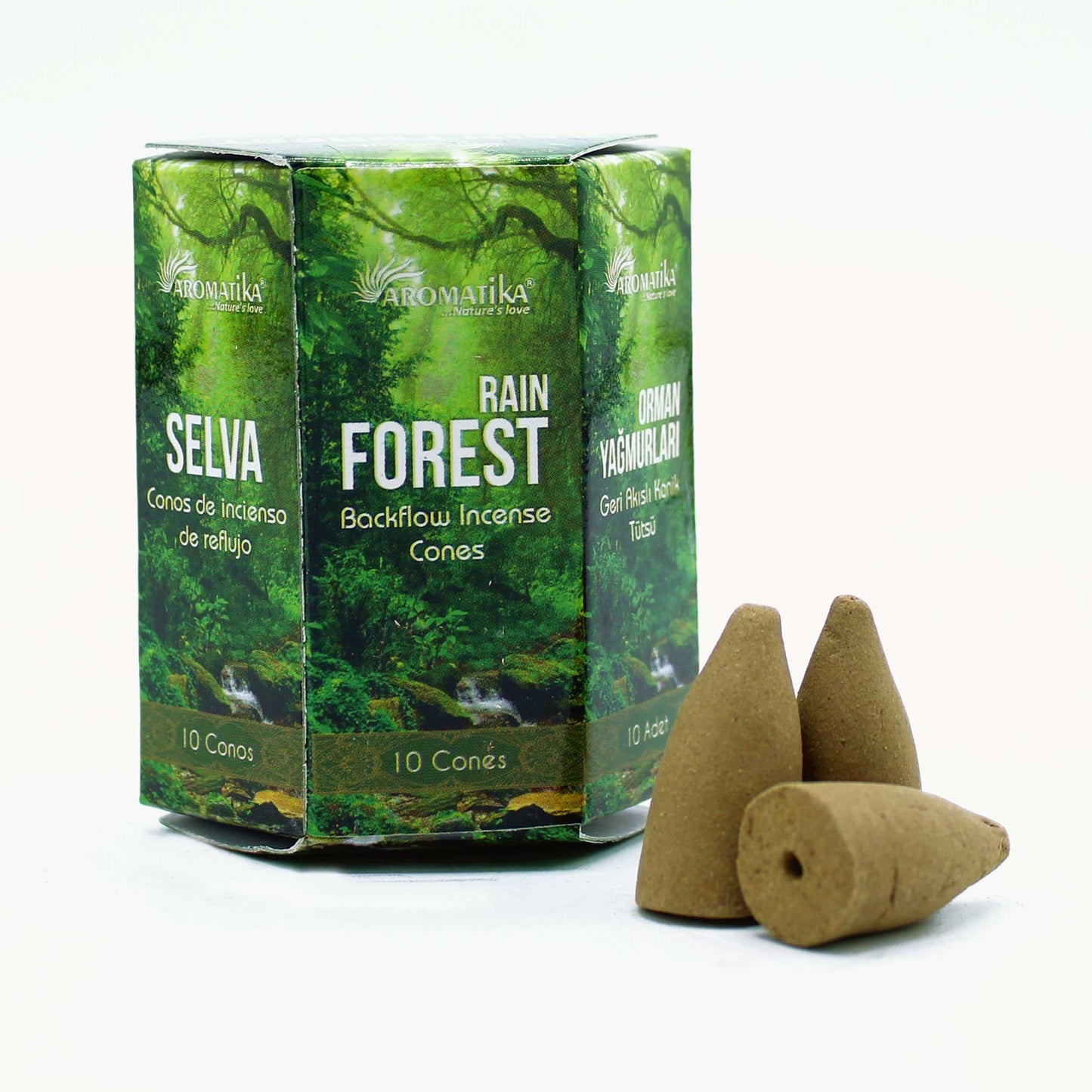 Paquet de 10 Cônes d'Encens Masala à Refoulement - Forêt Tropicale
