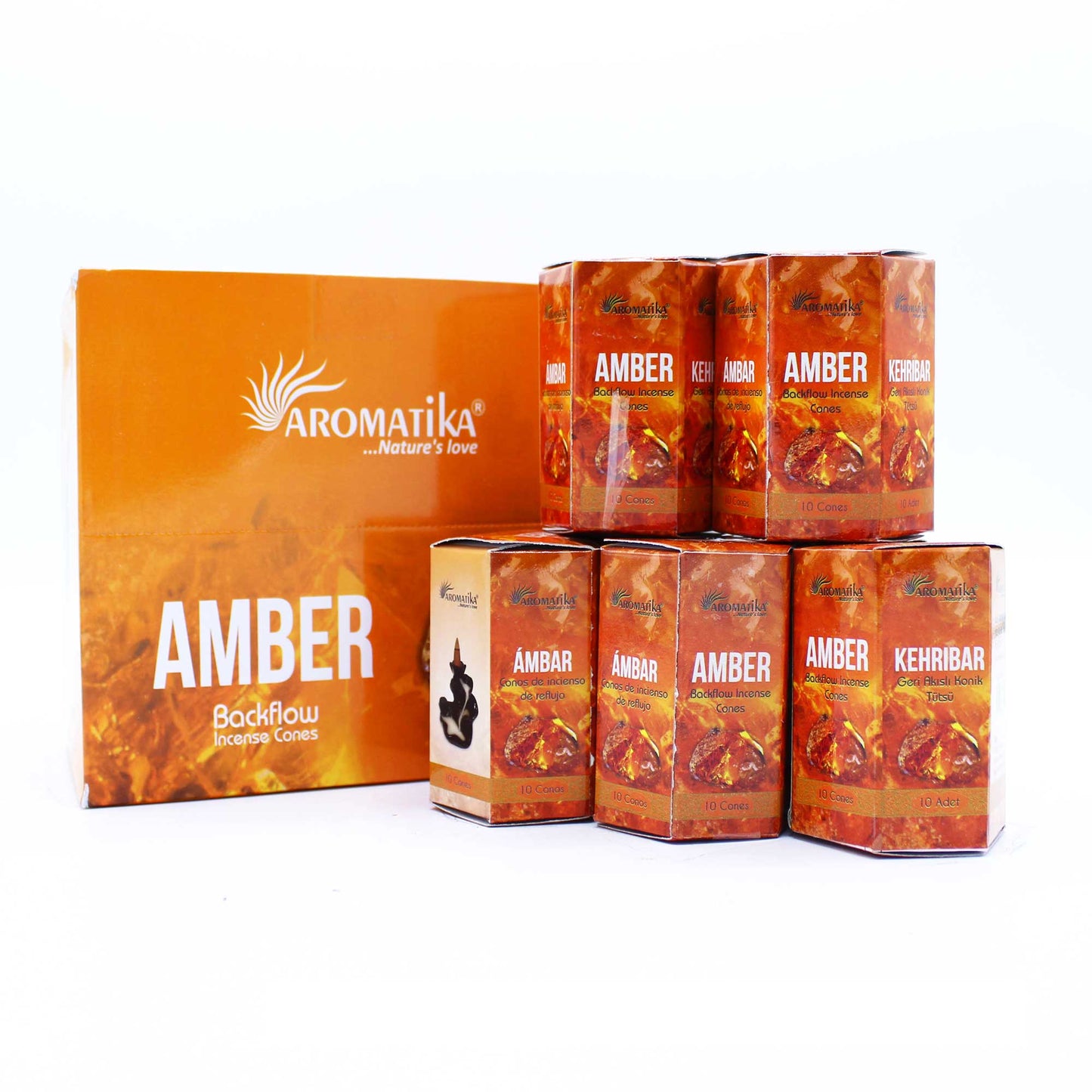 Paquet de 10 Cônes d'Encens Masala à Refoulement - Ambre