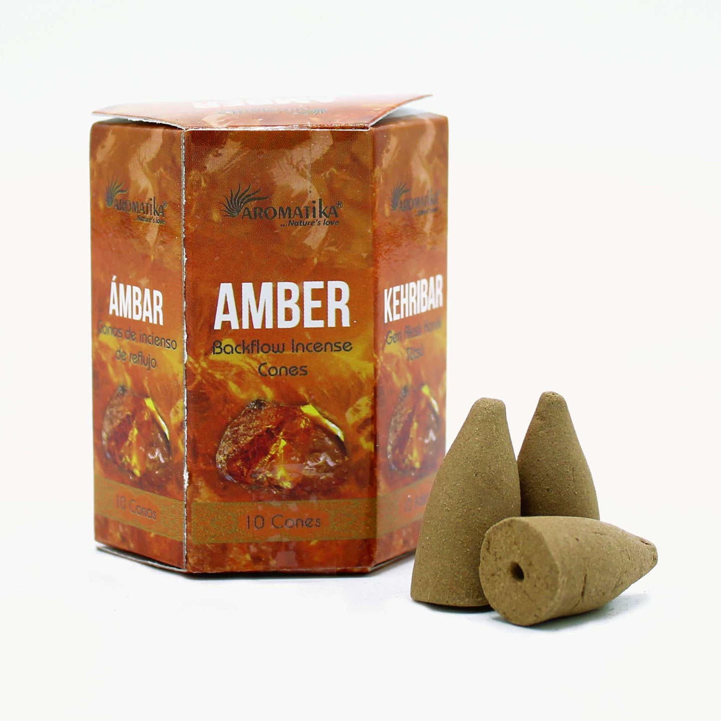 Paquet de 10 Cônes d'Encens Masala à Refoulement - Ambre