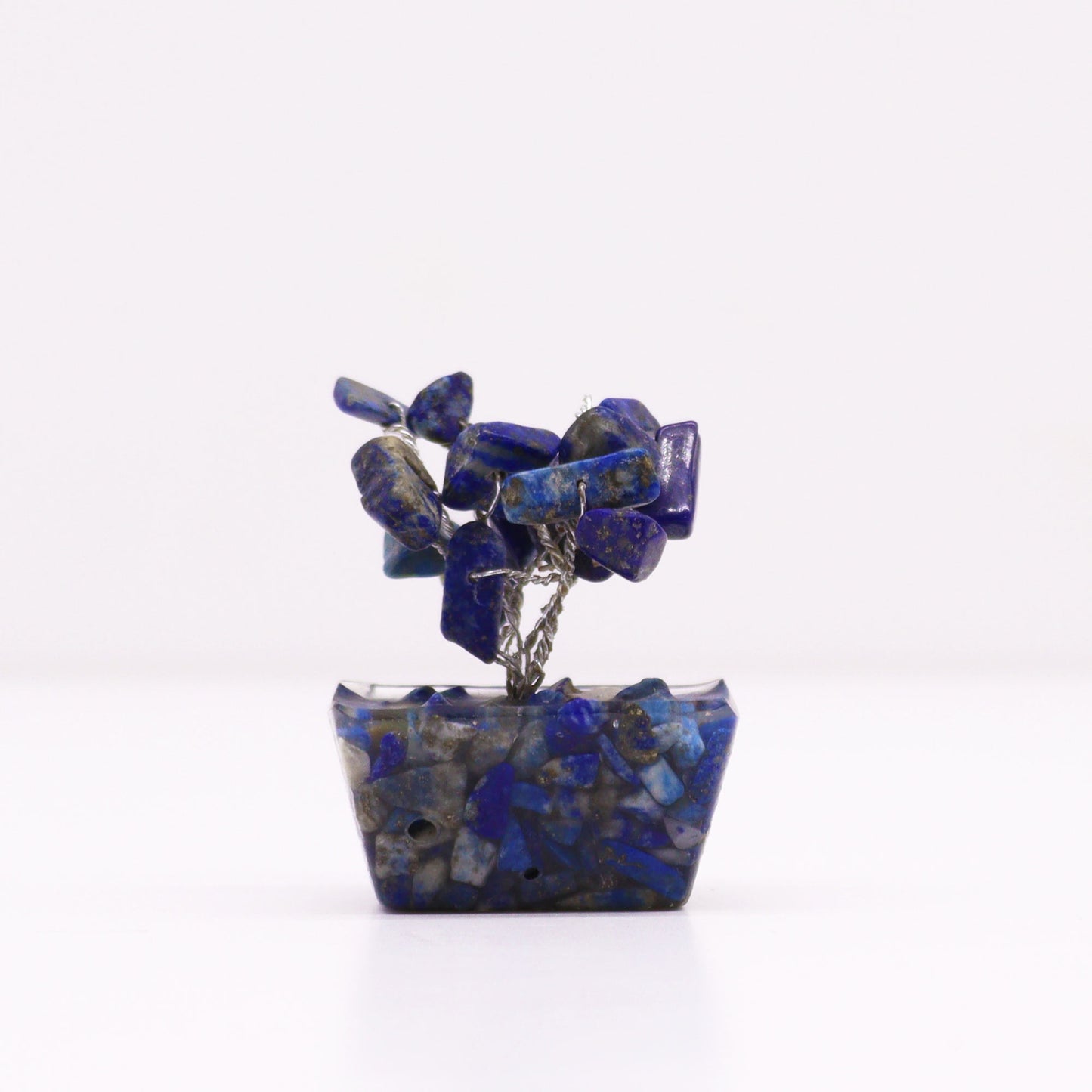 Mini Arbre de Pierres Précieuses sur Base d'Orgonite - Sodalite (15 pierres)