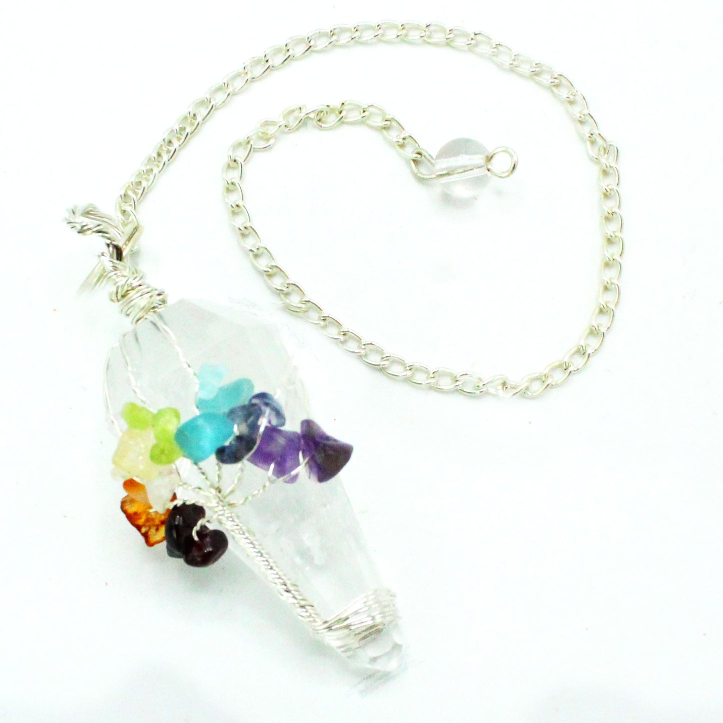 Pendule Magique - Sept Chakras - Quartz de Roche