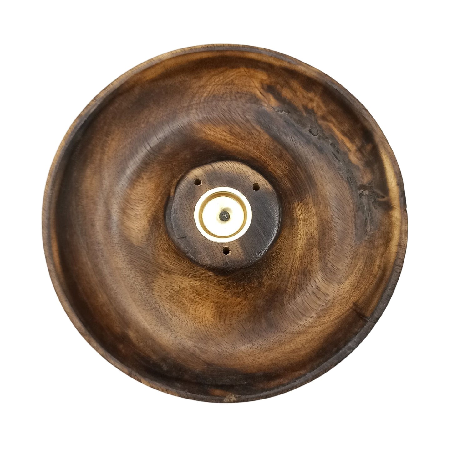 Support de Bâtonnets d'Encens en Bois de Manguier Sculpté avec Finition Brûlée