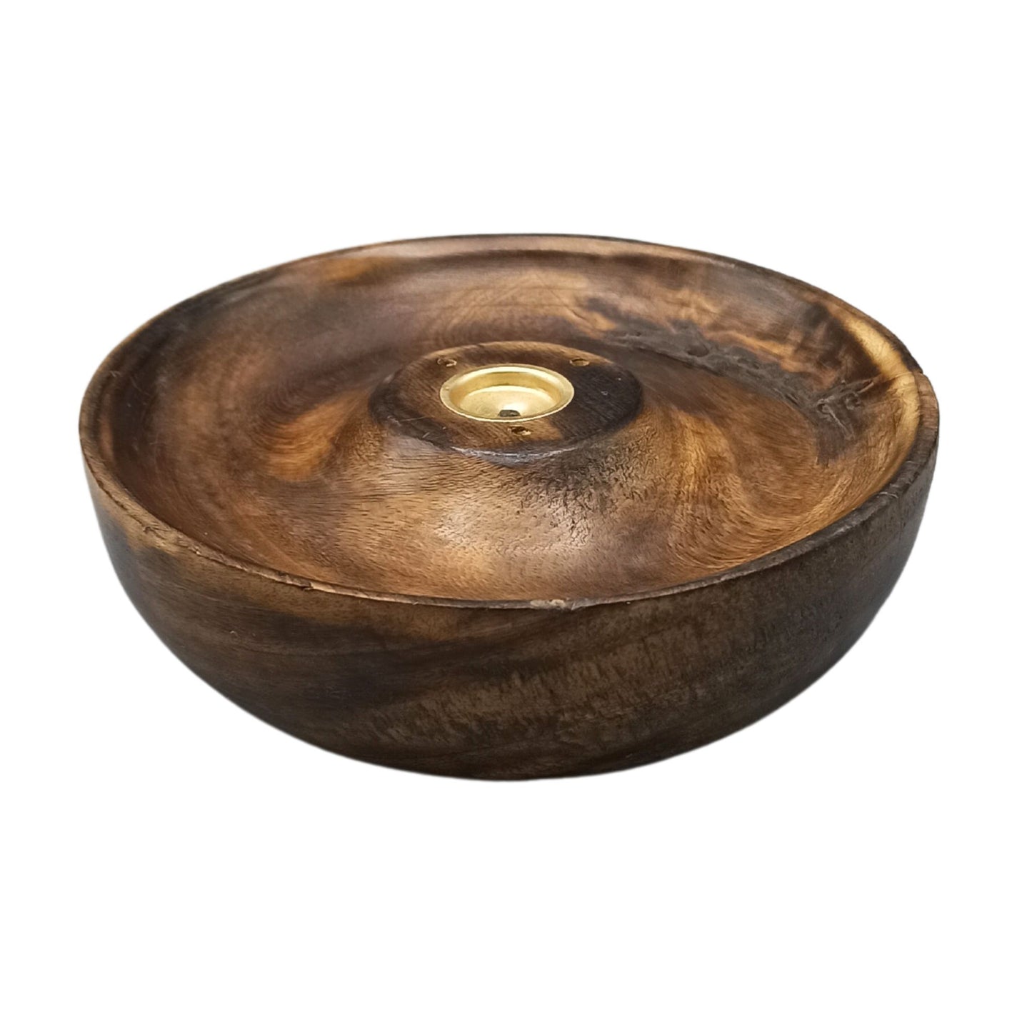 Support de Bâtonnets d'Encens en Bois de Manguier Sculpté avec Finition Brûlée