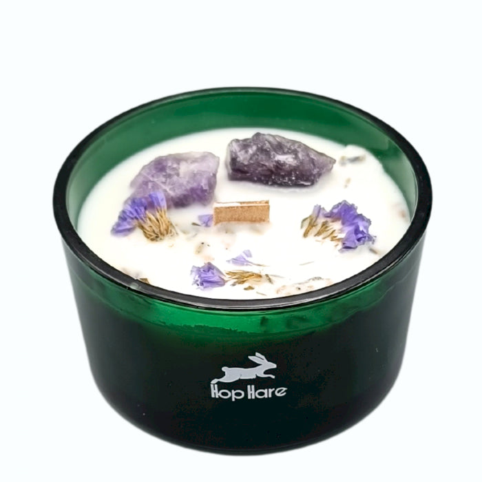 Bougie Magique en Cristal avec Fleurs et Gemmes de Hop Hare - La Lune