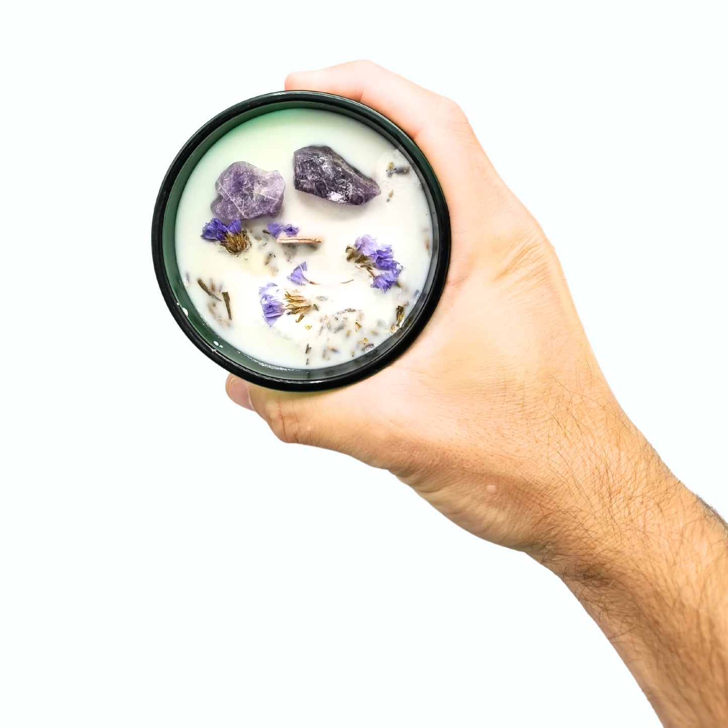 Bougie Magique en Cristal avec Fleurs et Gemmes de Hop Hare - La Lune
