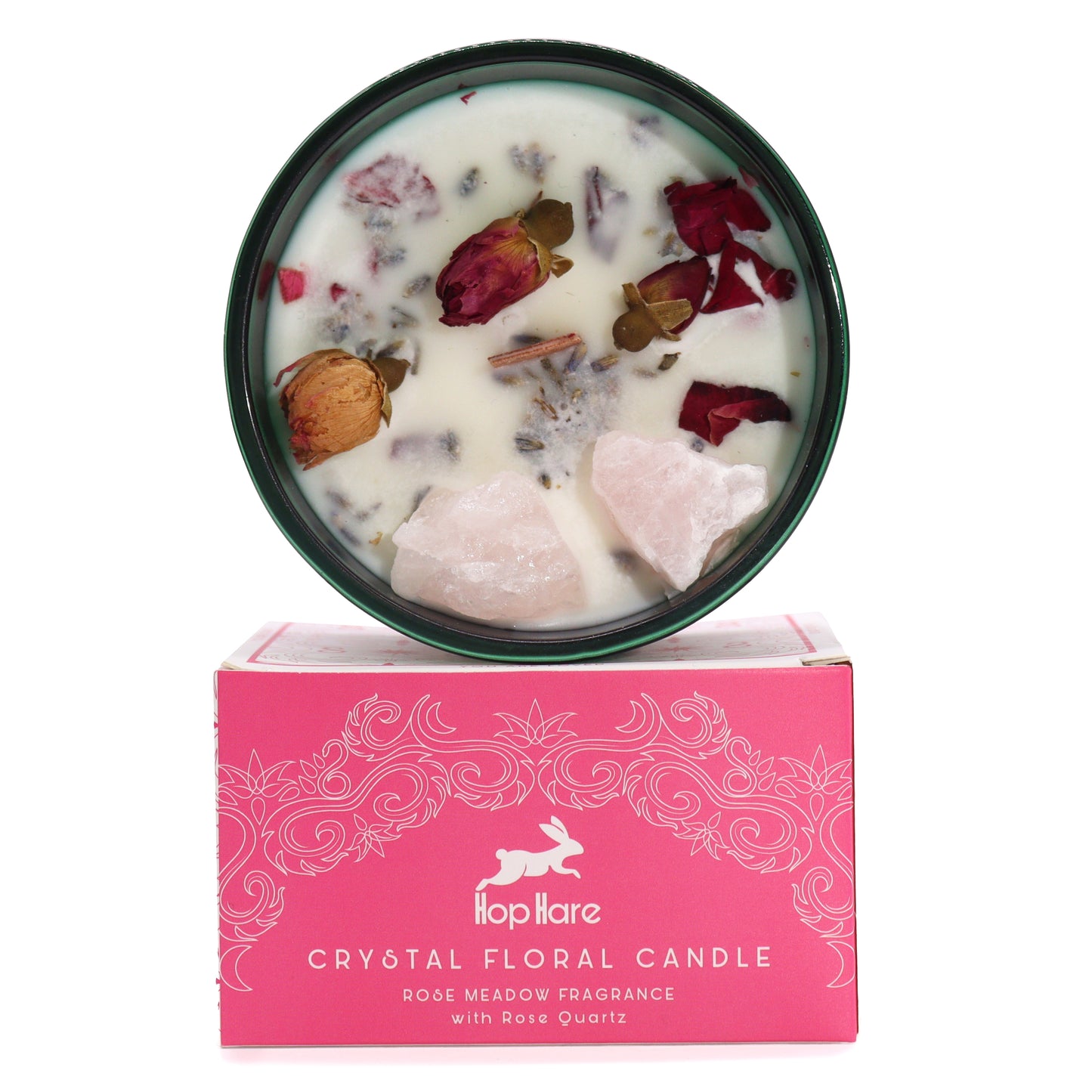 Bougie Magique en Cristal avec Fleurs et Gemmes de Hop Hare - Les Amoureux