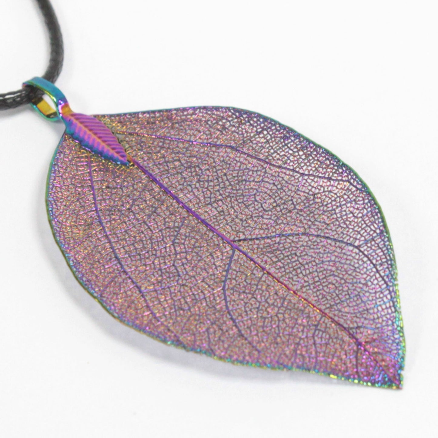 Collier - Feuille Goutte - Lavande