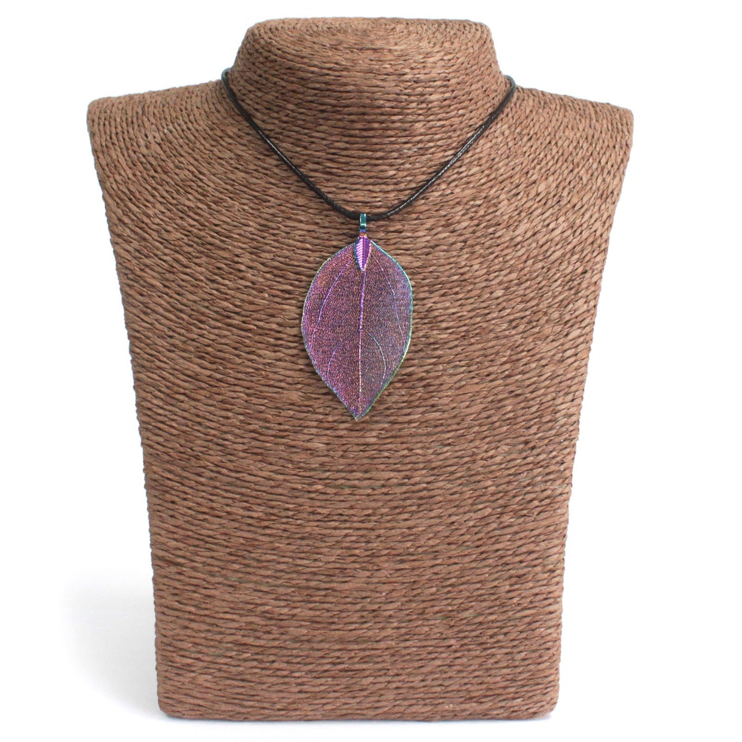 Collier - Feuille Goutte - Lavande