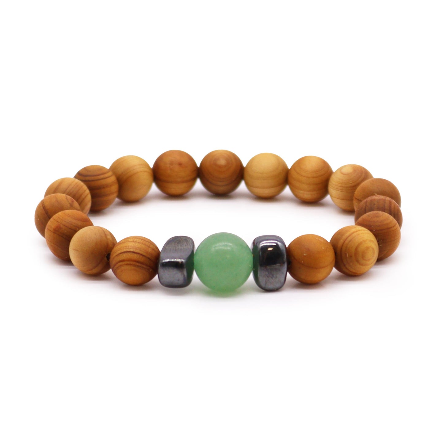 Bracelet Chakra Sacré en Bois de Cèdre avec Cornaline