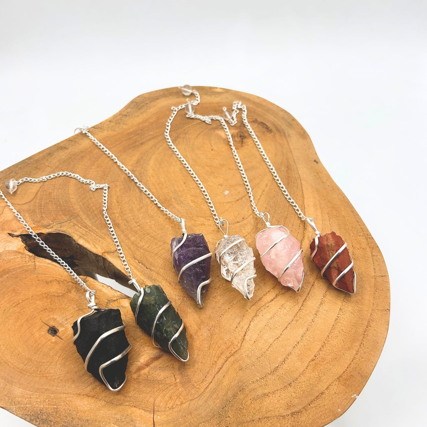 Pendule en Pierres Brutes - Agate Noire