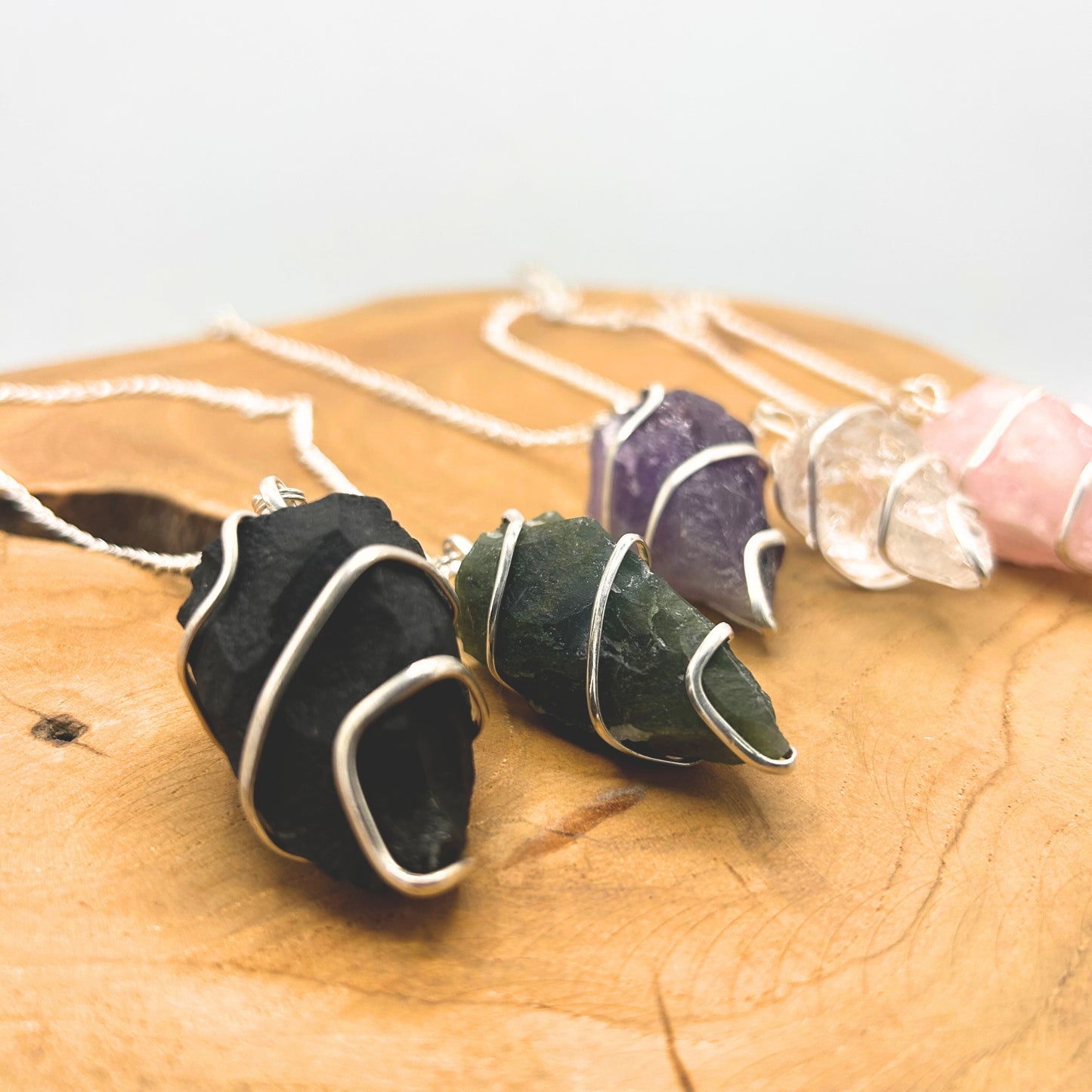 Pendule en Pierres Brutes - Agate Noire