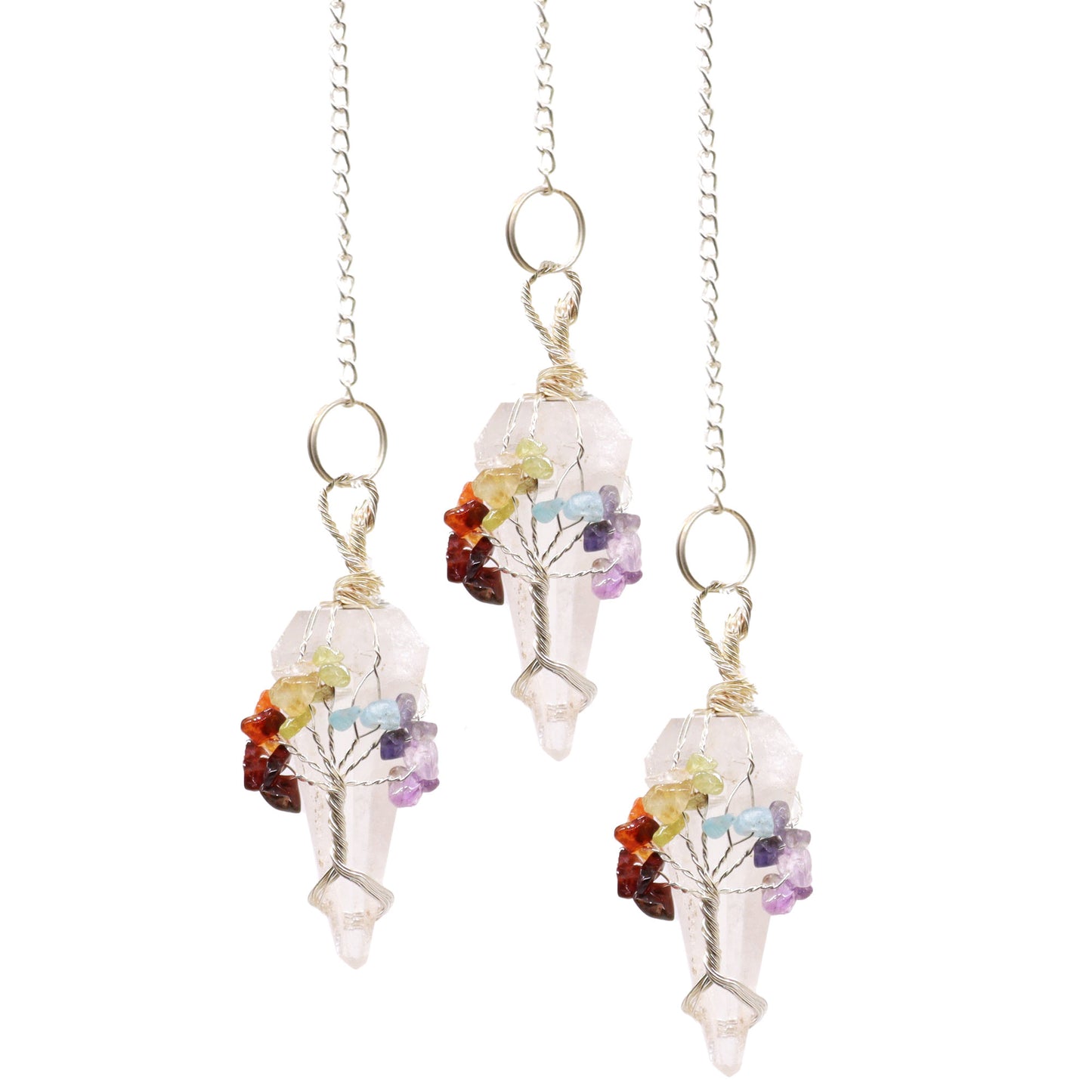 Pendule Magique - Sept Chakras - Quartz de Roche