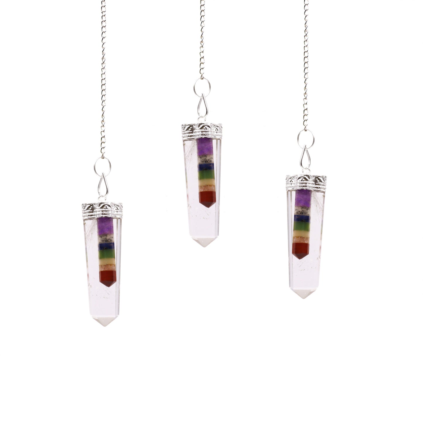 Pendules double - Quartz/ 7chakras