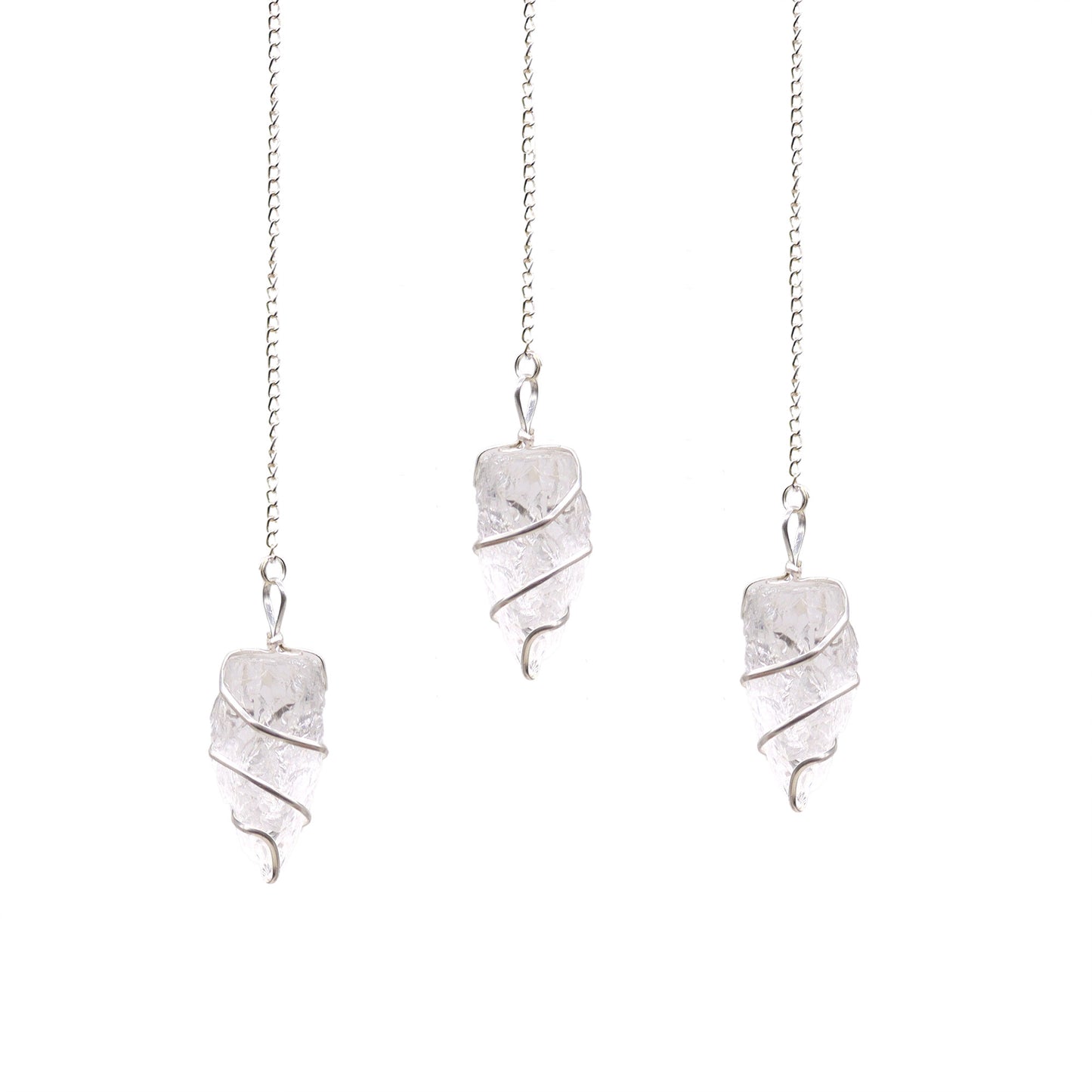 Pendule en Pierres Brutes - Quartz Rocheux