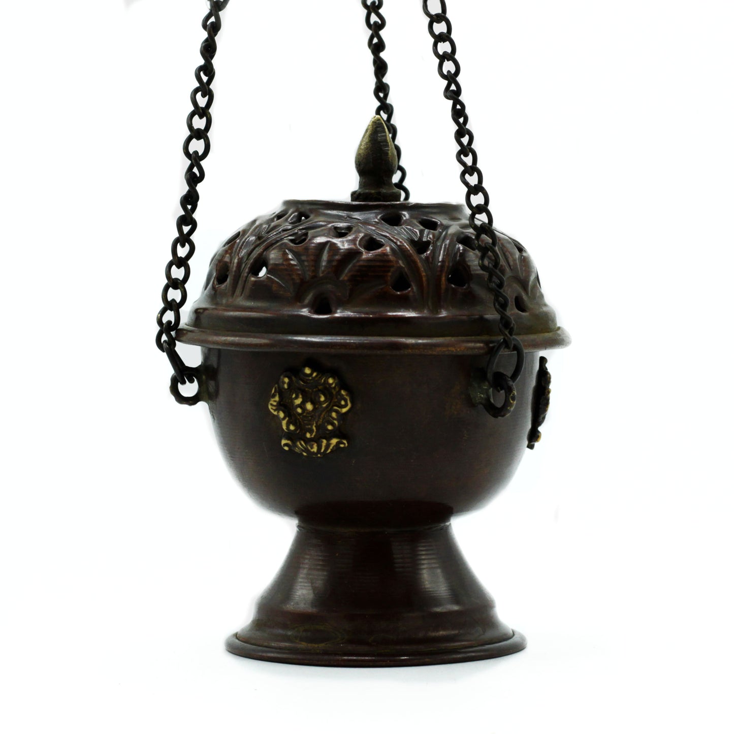 Brûleur d'Encens Tibétain en Cuivre - Suspension Classique