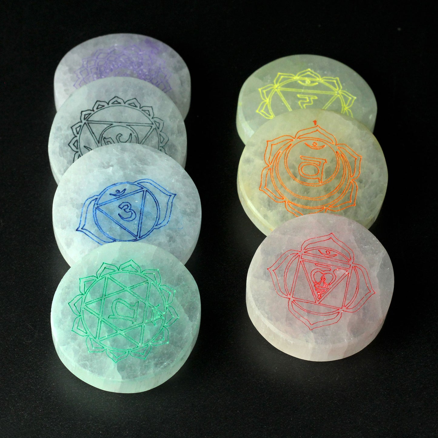 Lot de 7 Plaques de Charge Chakra
