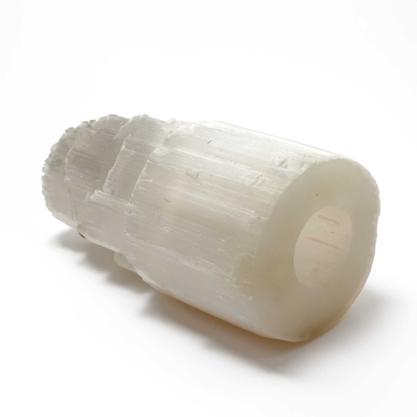 Lampe Tour en Sélénite Naturelle - 20 cm - Câble manquant