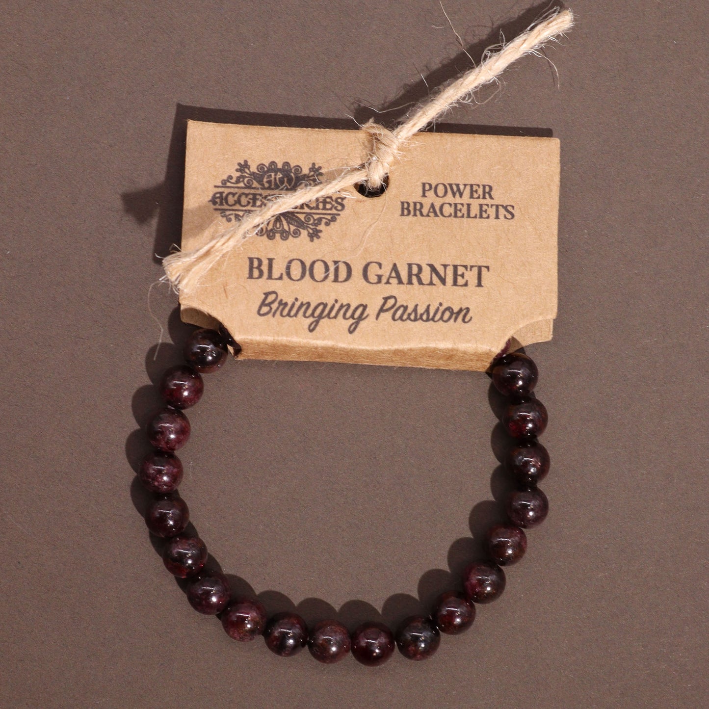 Bracelet de Puissance - Grenat Sanguine