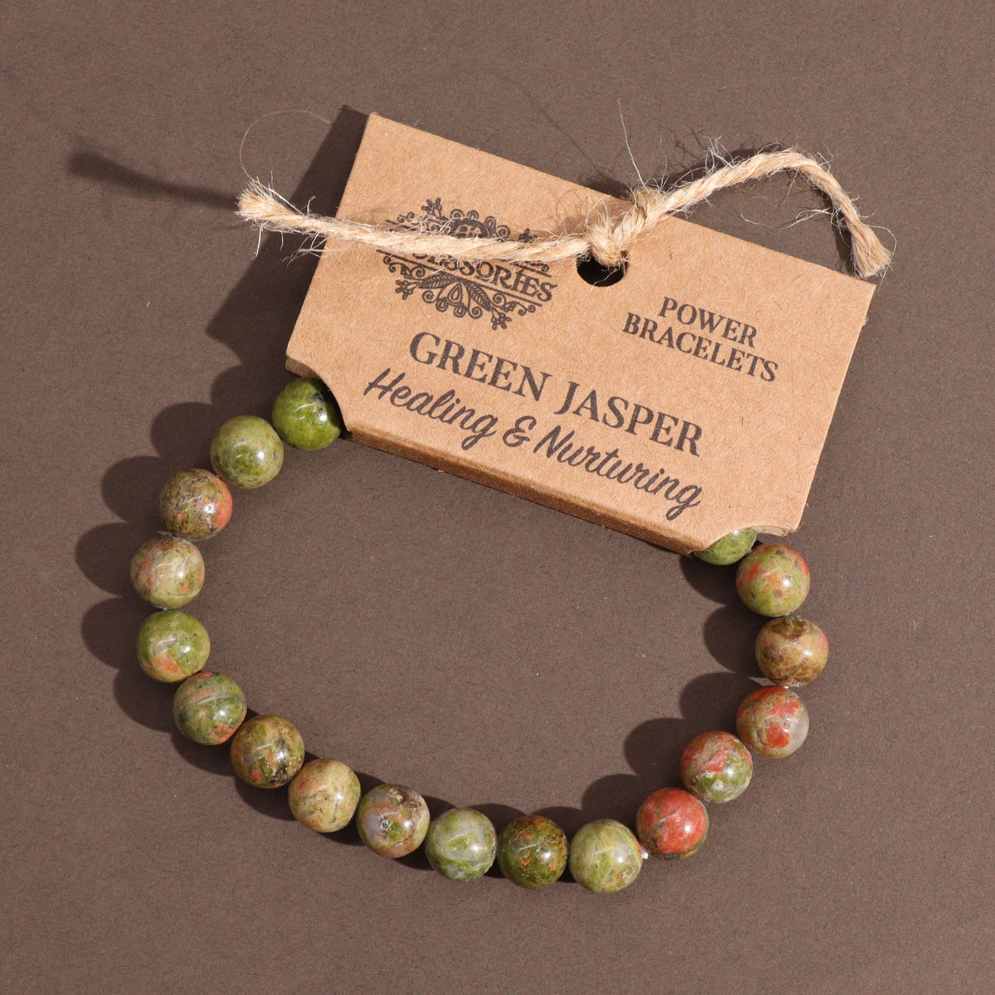 Bracelet de Puissance - Jaspe vert