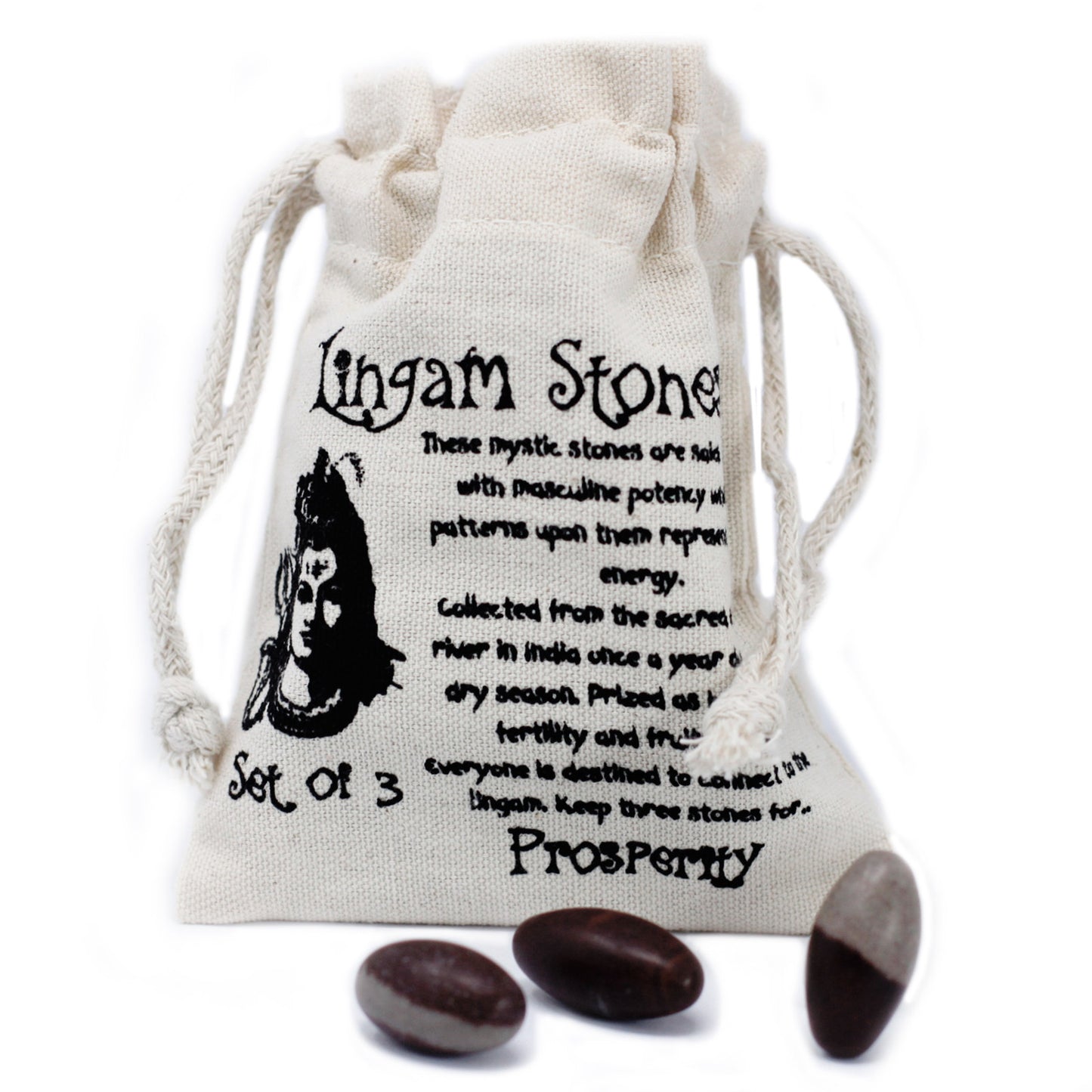 Lingam 1 Pouce (2.54cm) - 3 Pierres