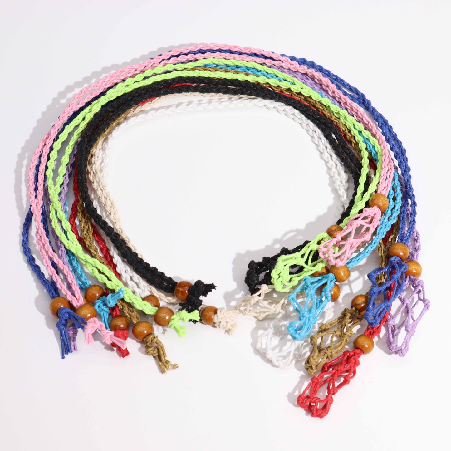 Cordon de Collier Pour Pierres Précieuses et Cristal 45cm/18inch - Mix Pack 5 de Chaque Couleur
