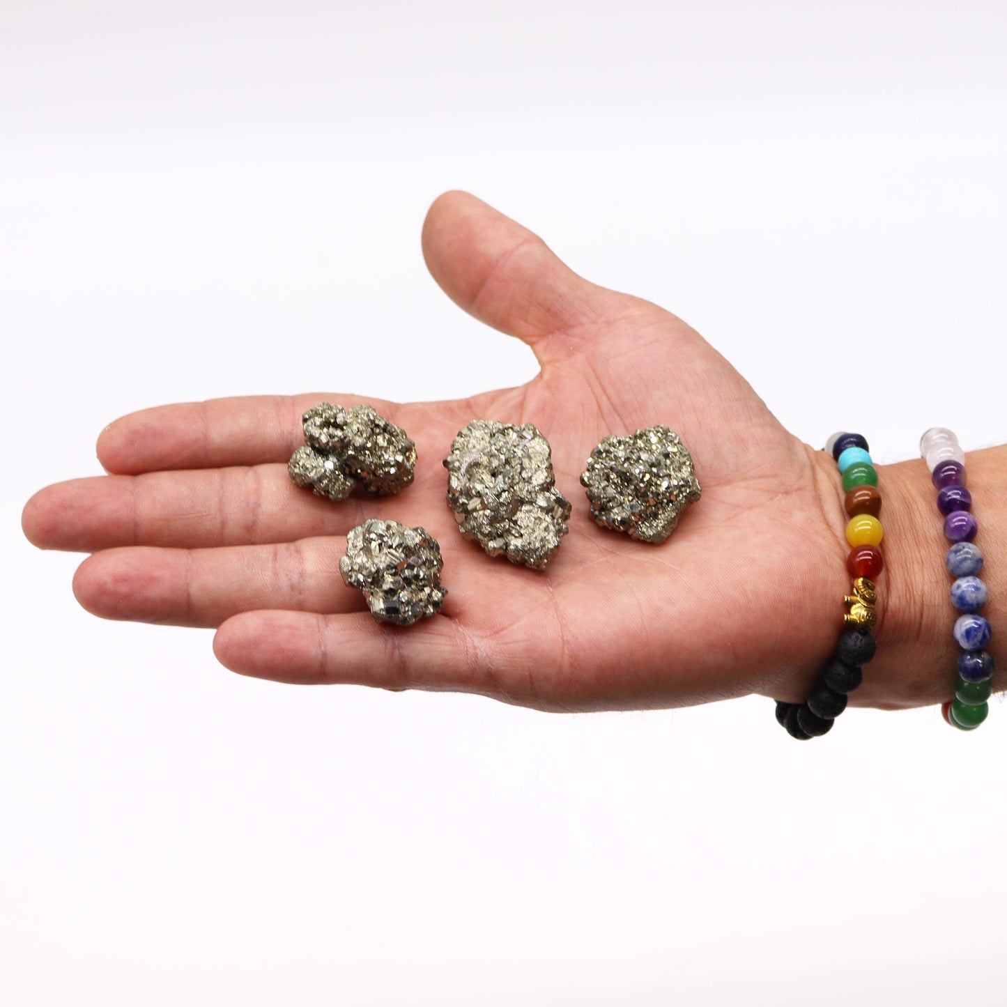 Pyrite Péruvienne - Première Qualité Taille Moyenne - (200gms approx 6 pièces 35-50mm)