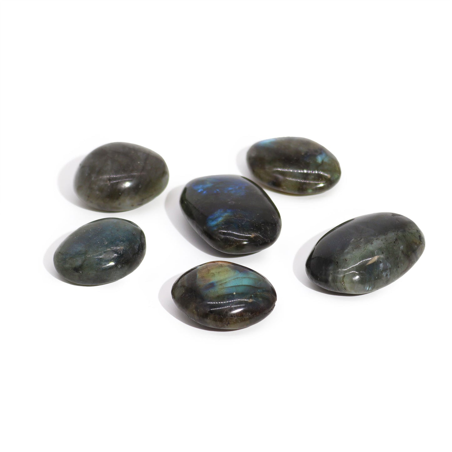 Pierres Palmier Labradorite de Madagascar (environ 17-40g 35-50mm)