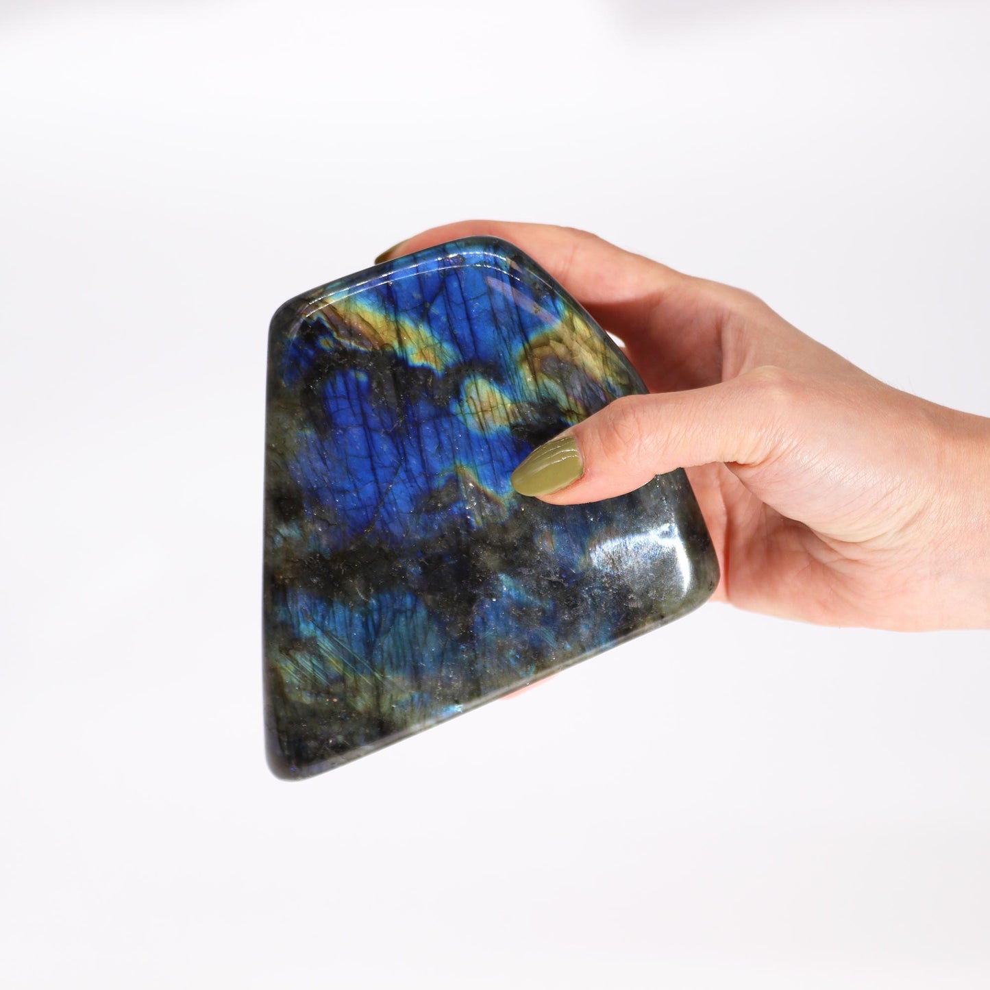 Pierres de Déclaration en Labradorite de Madagascar (environ 900-1100g 100-170mm)