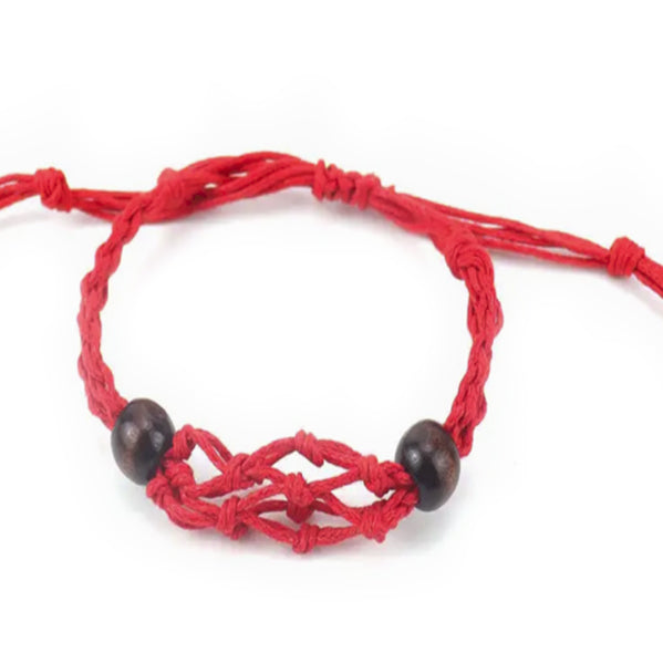 Bracelet en Cristal et Pierres Précieuses 20-28cm/7.8-11inch - Rouge