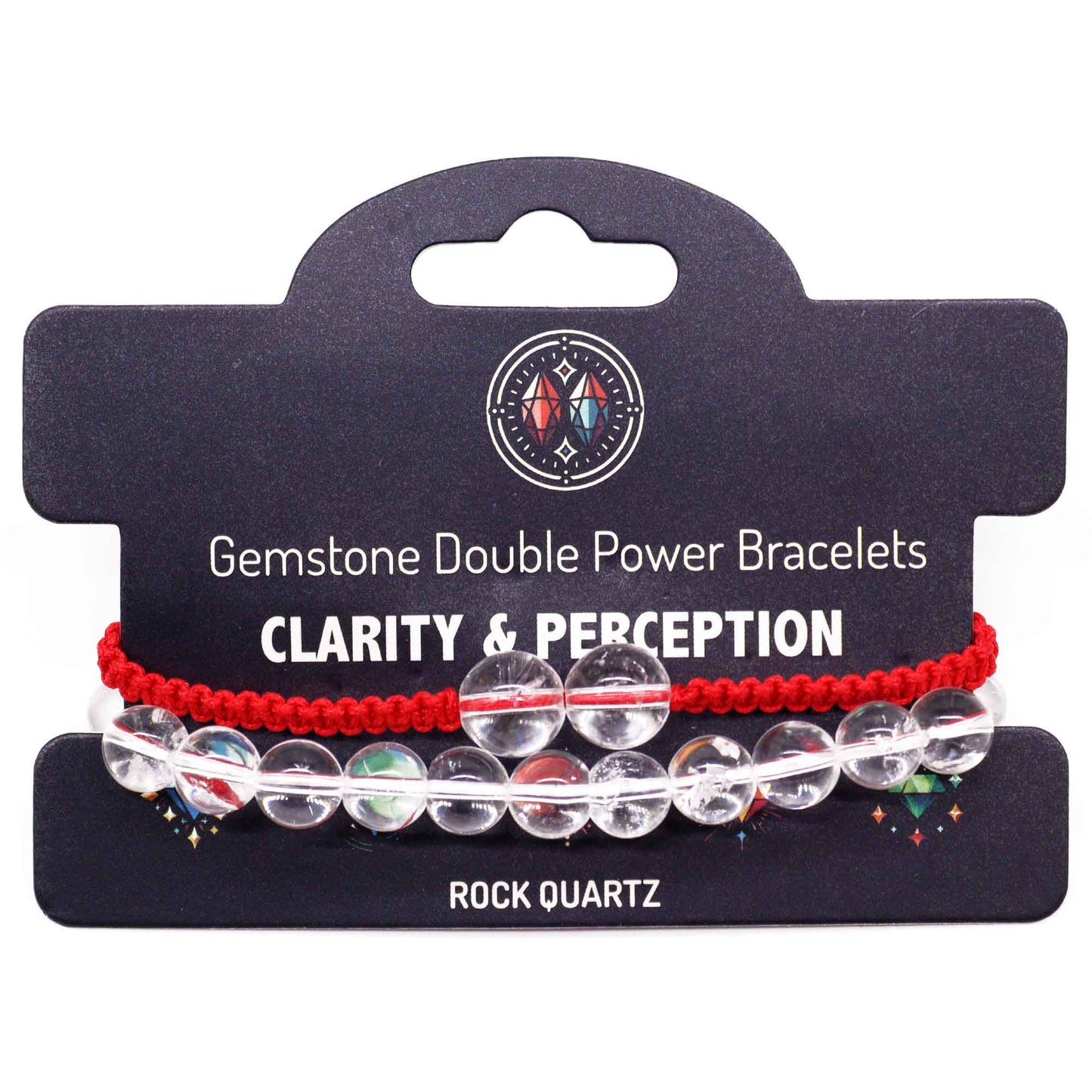 Bracelets Double Puissance avec Pierres Précieuses - Quartz de Roche