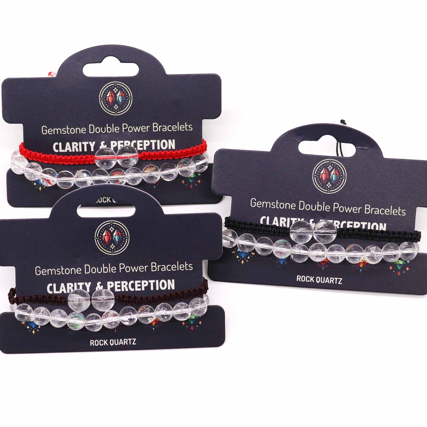 Bracelets Double Puissance avec Pierres Précieuses - Quartz de Roche