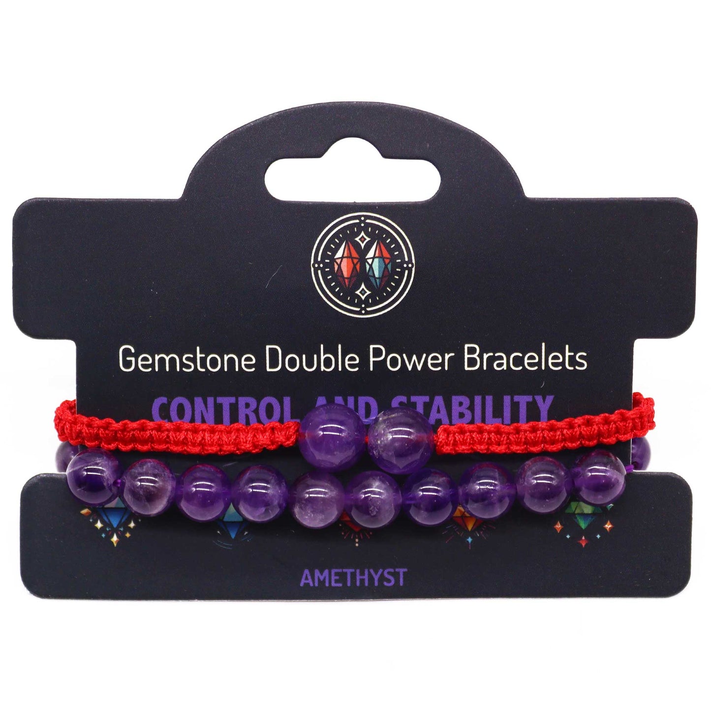 Bracelets Double Puissance avec Pierres Précieuses - Améthyste