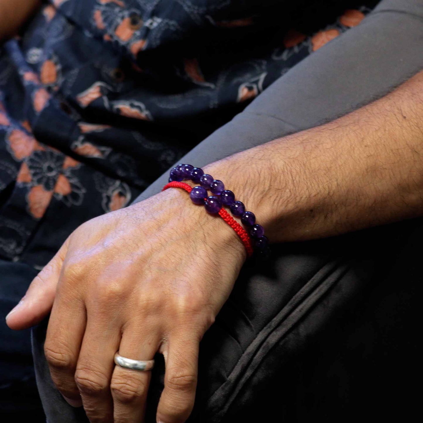 Bracelets Double Puissance avec Pierres Précieuses - Améthyste