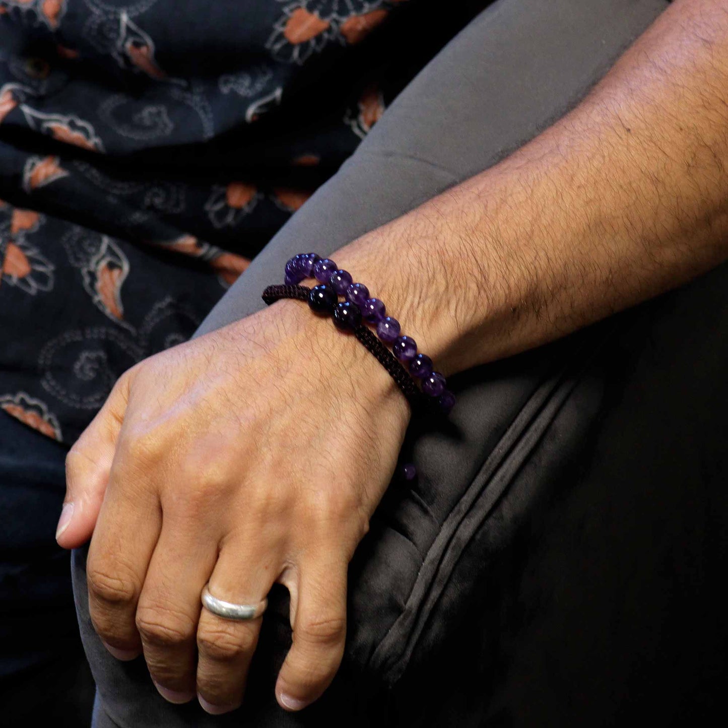 Bracelets Double Puissance avec Pierres Précieuses - Améthyste