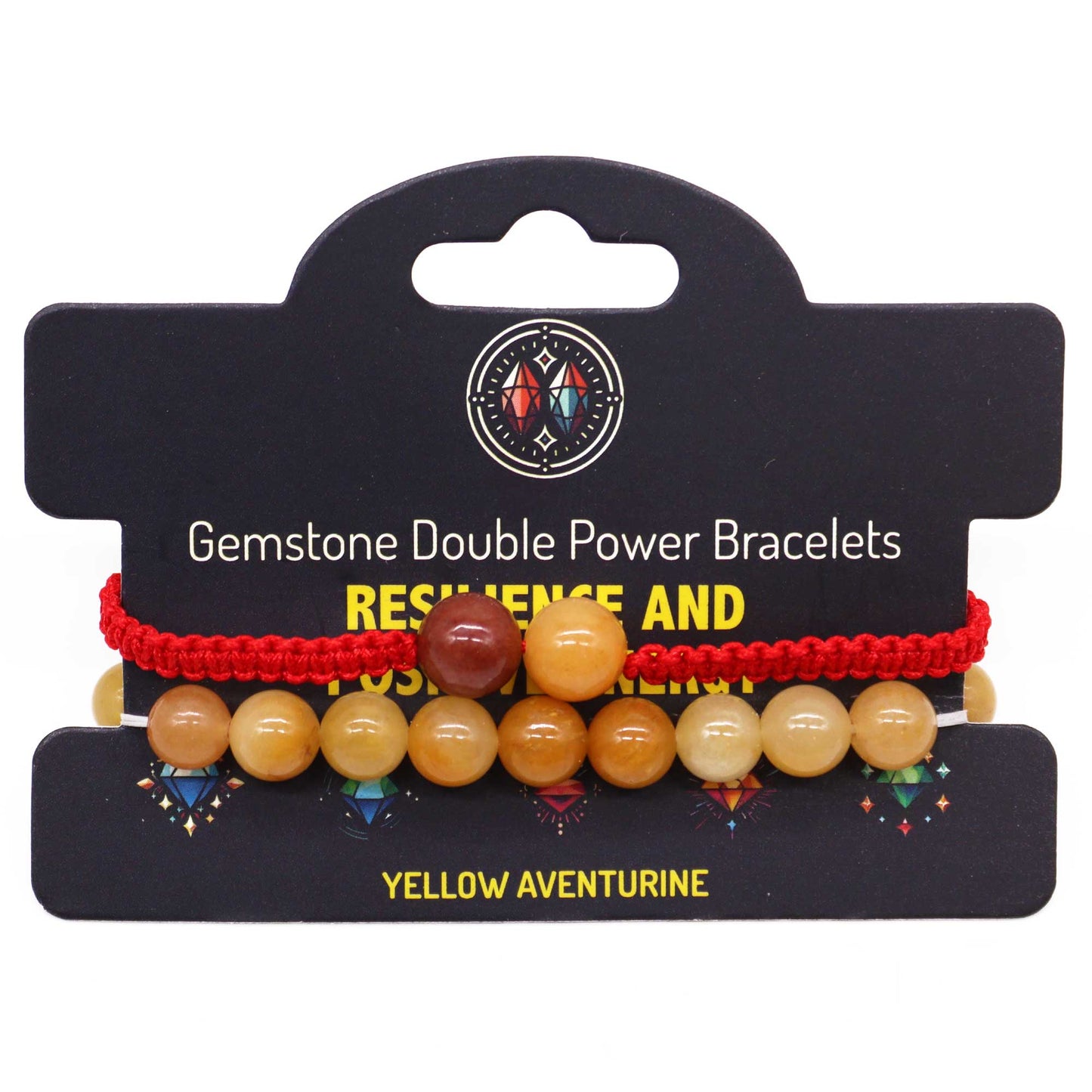 Bracelets Double Puissance avec Pierres Précieuses - Aventurine Jaune