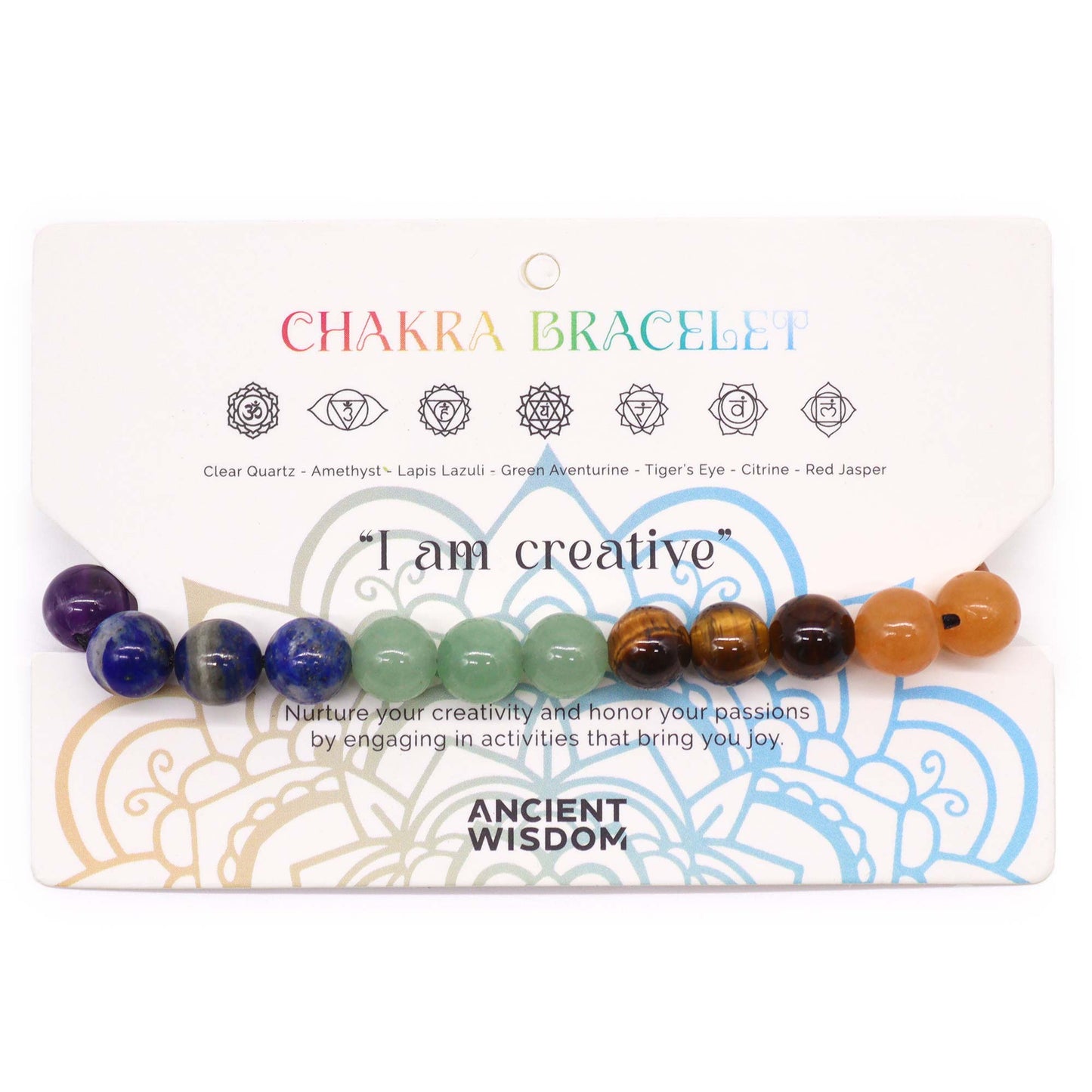 Bracelets Chakra Corde - 21 Pierres