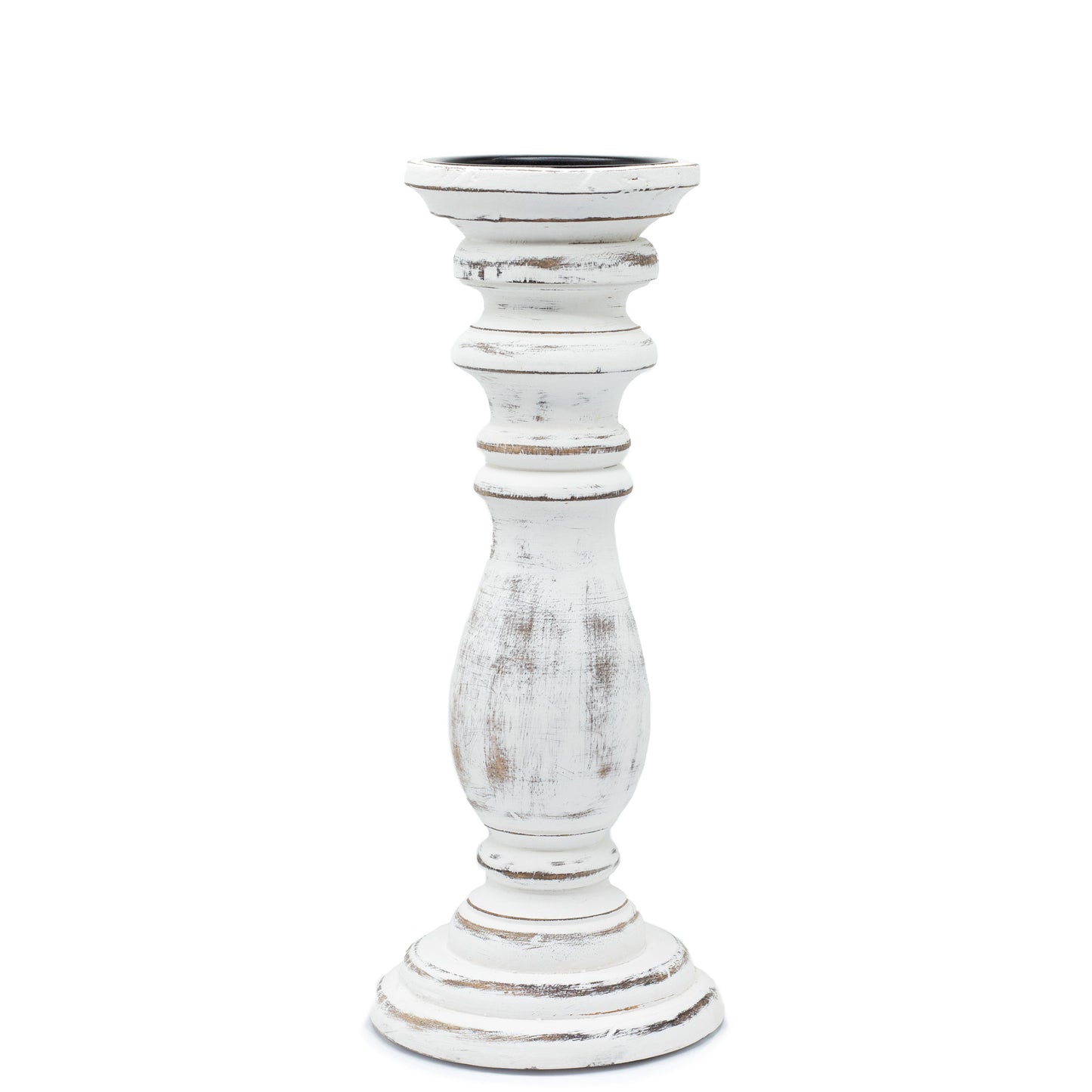 Bougeoir Classique - Blanchi - 30x10cm - Moyen