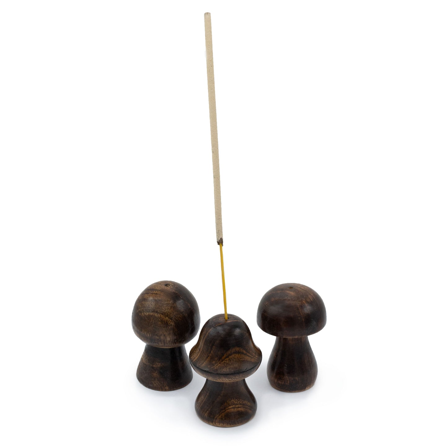 Lot de 3 Mini Champignons Porte-Encens (8cm 7cm 6,5cm)