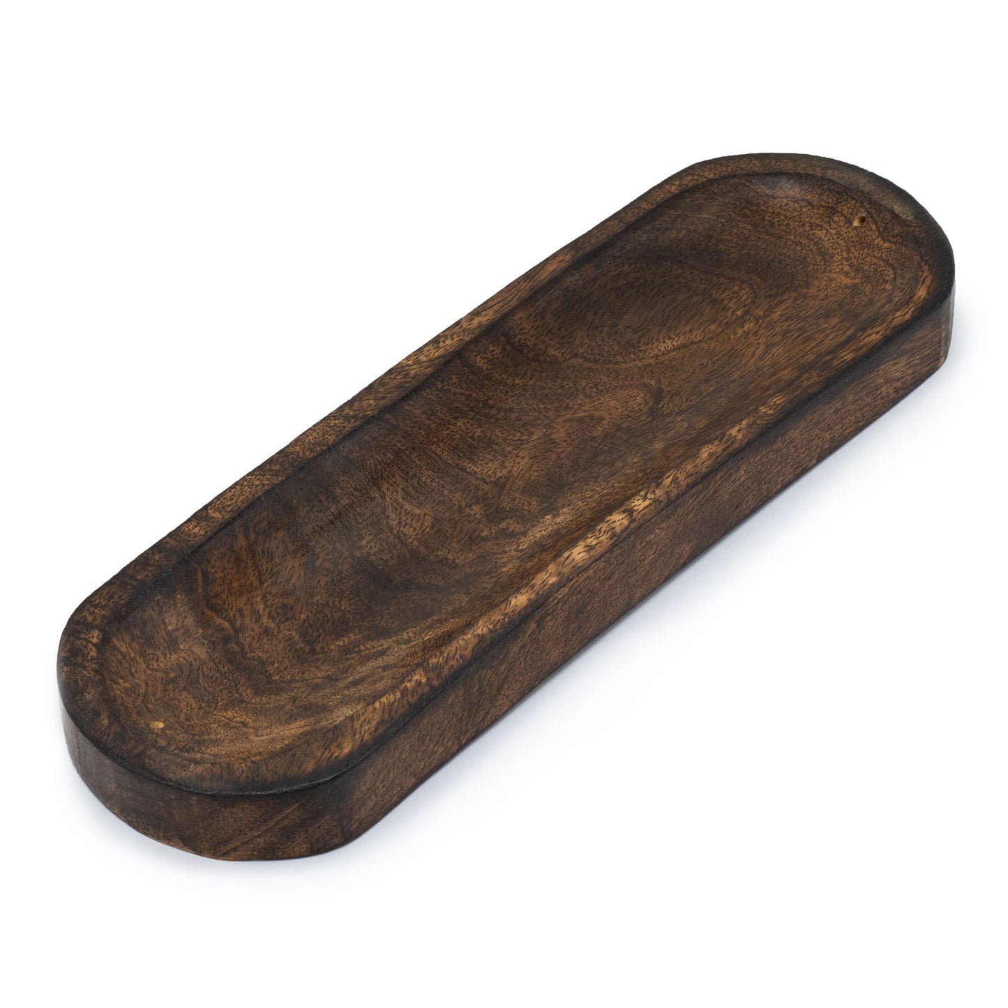 Grand Plateau d'Encens 30x10cm - Bois de Manguier Classique