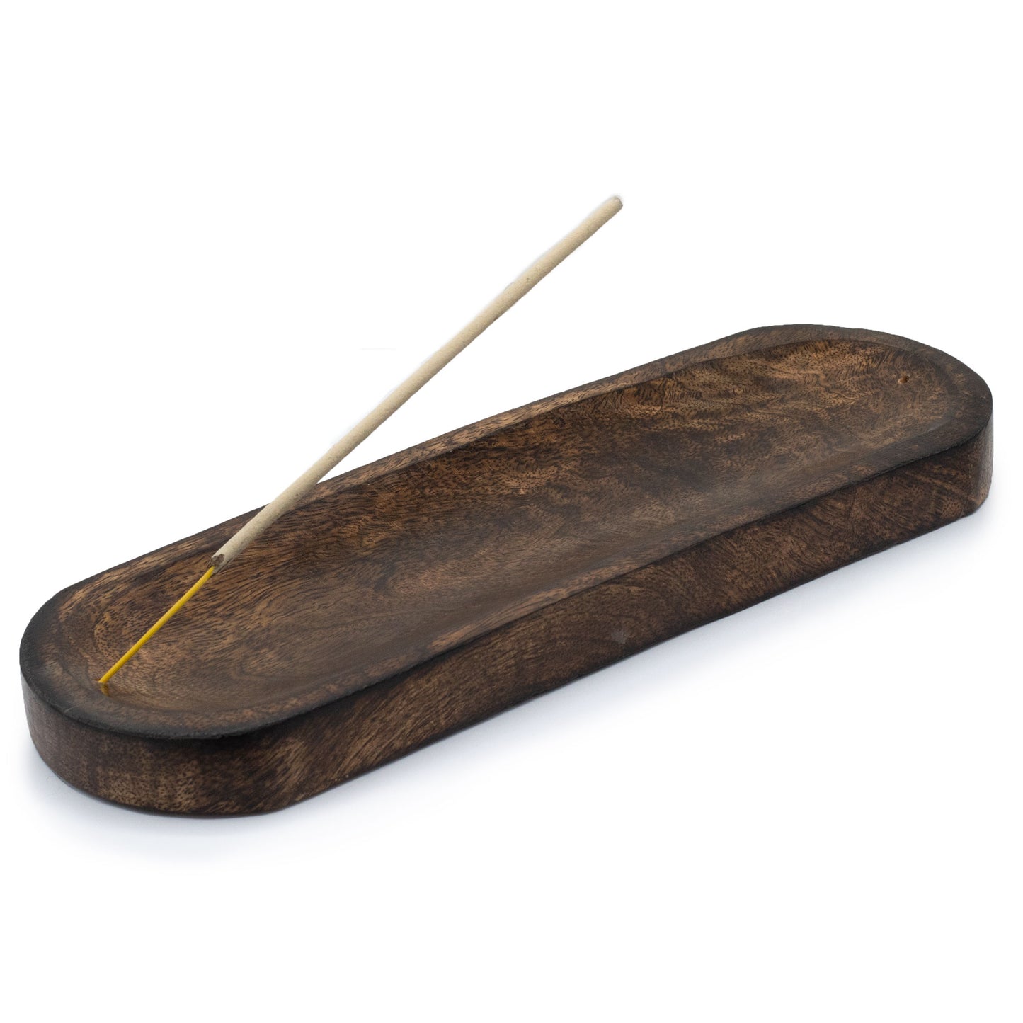 Grand Plateau d'Encens 30x10cm - Bois de Manguier Classique