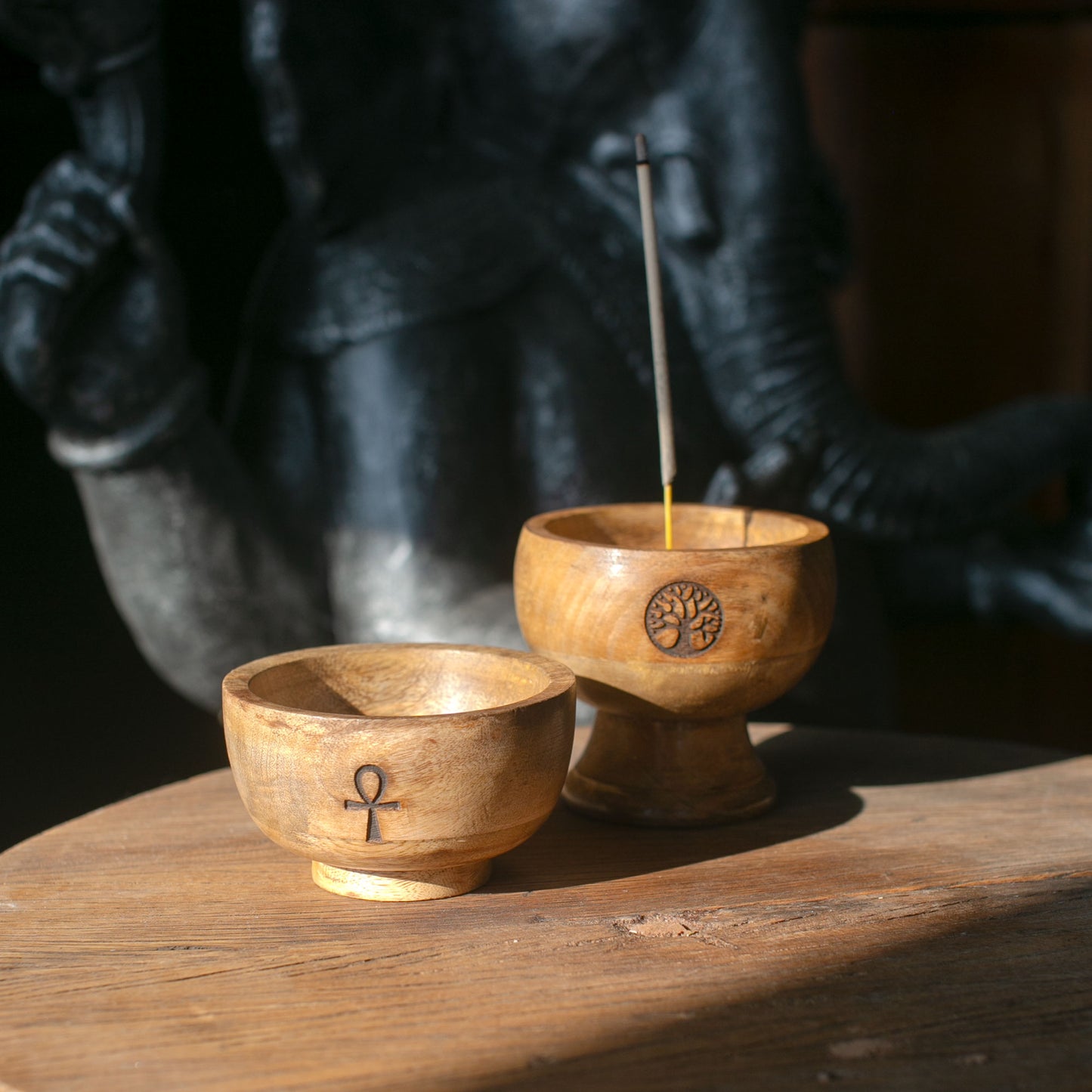 Porte-Cône d'Encens Grand Bol Rituel 11x9cm - Bouddha