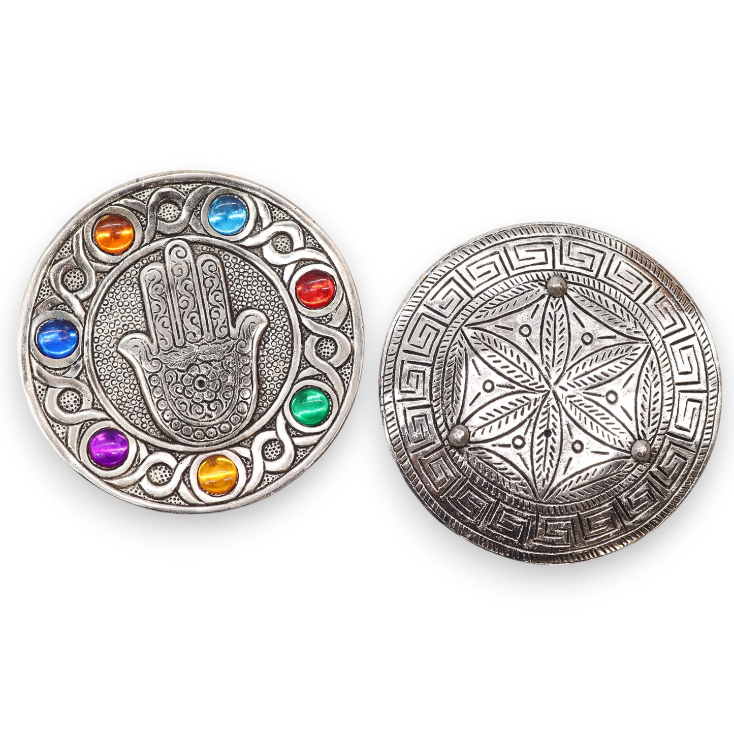 Porte-encens Main de Fatma Ă Sept Chakras 11.5cm
