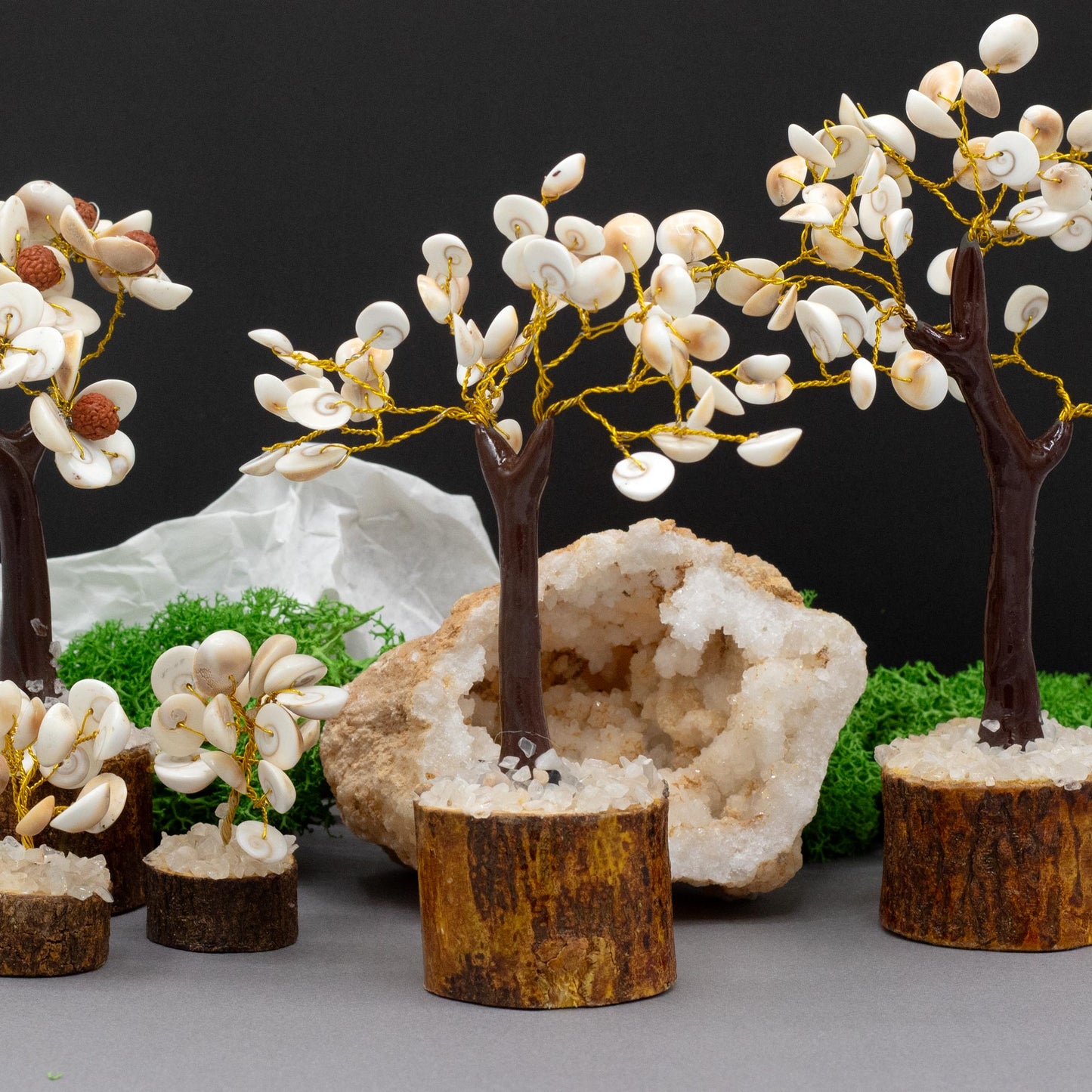 Arbres en Pierres Rondes Chakra Gomati Moyen - (45 pierres)