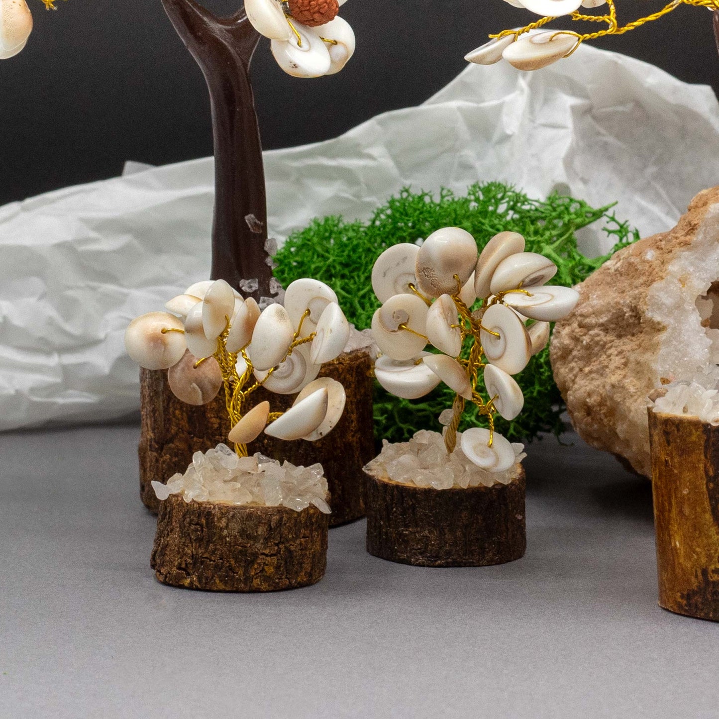 Arbres en Pierres Rondes Chakra Gomati Petit - (15 pierres)