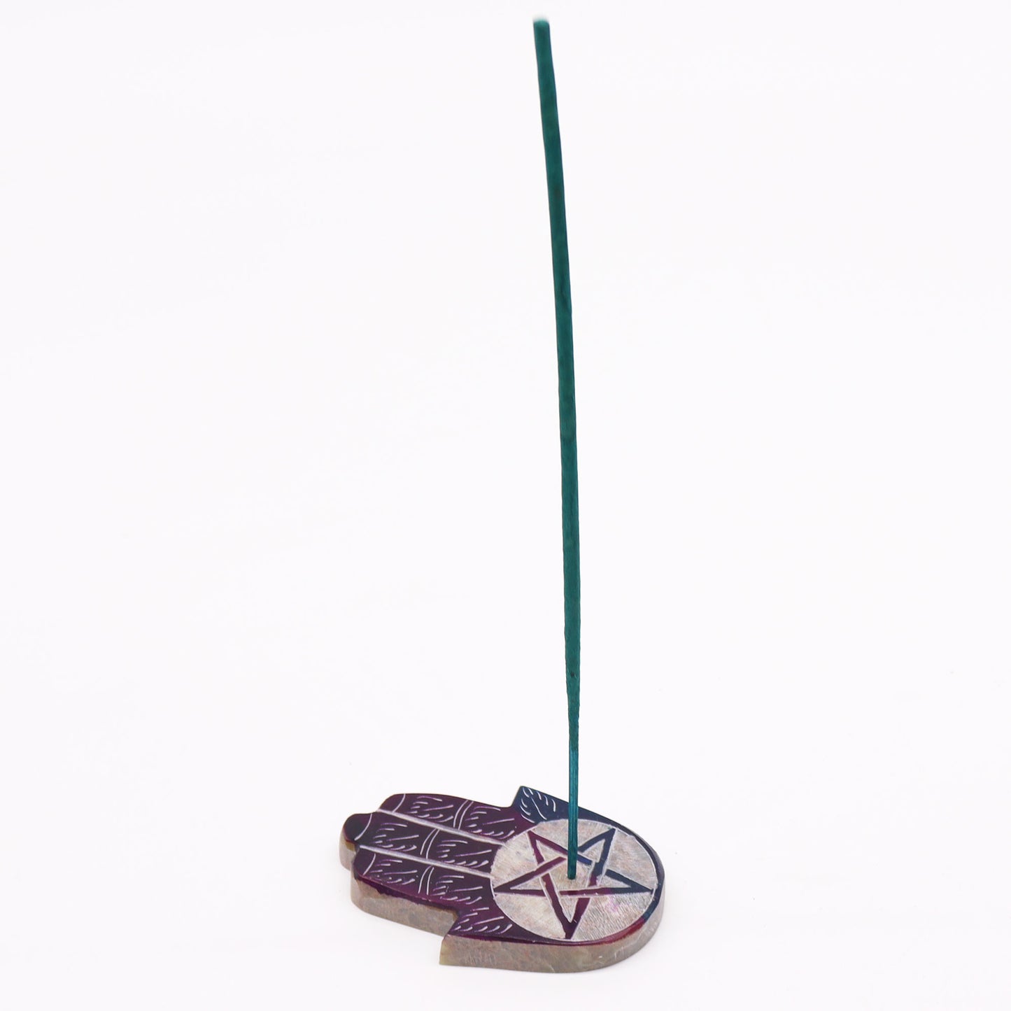 Porte-Encens Main de Fatma en Pierre Stéatite 9x6cm -Pentigon