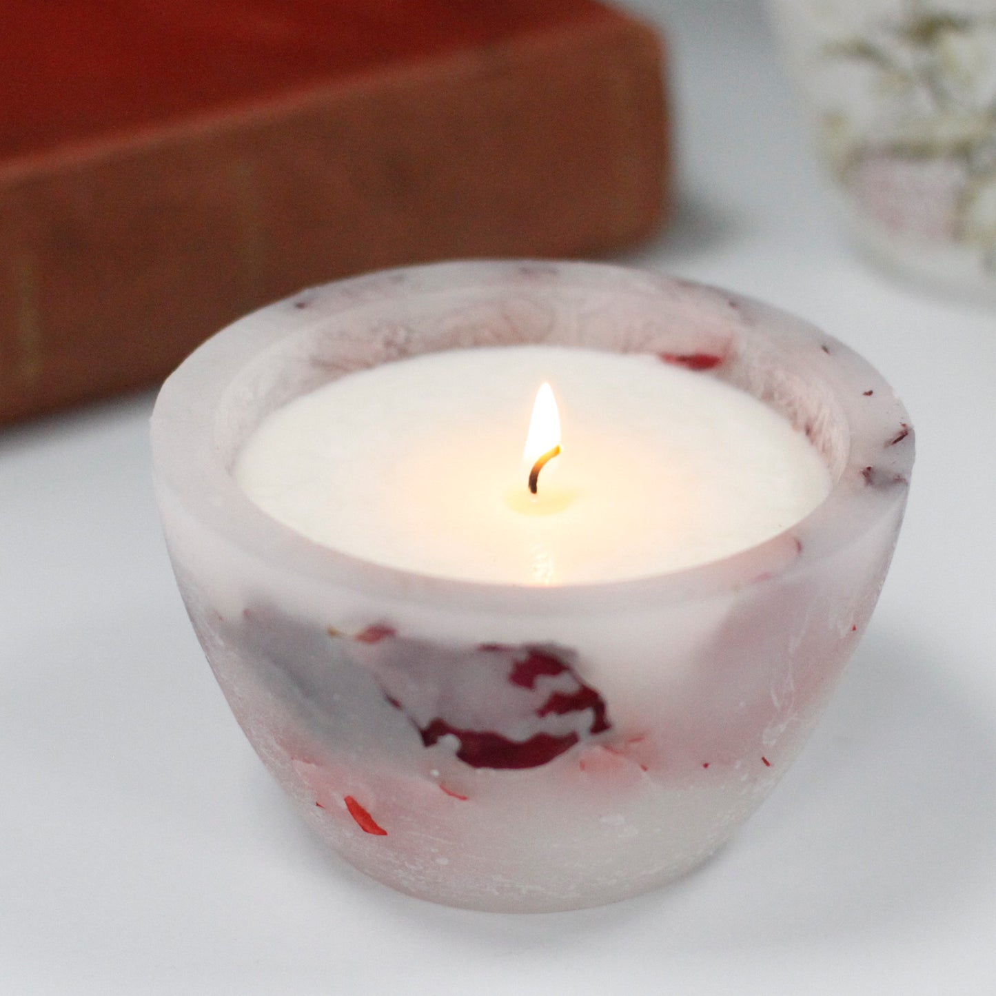 Bougie Enchantée – Grand Bol – Rose