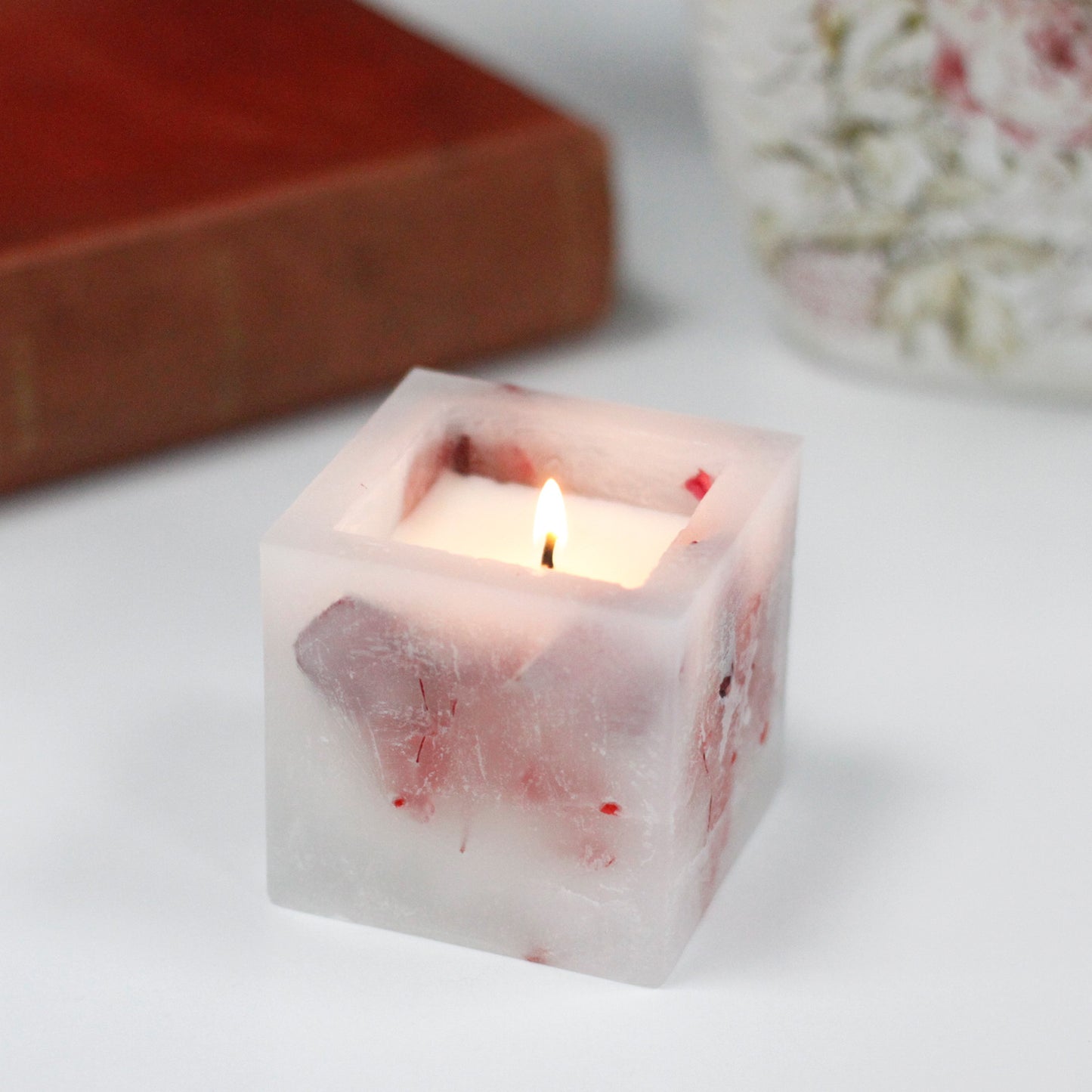 Bougie Enchantée – Petit Pot – Rose