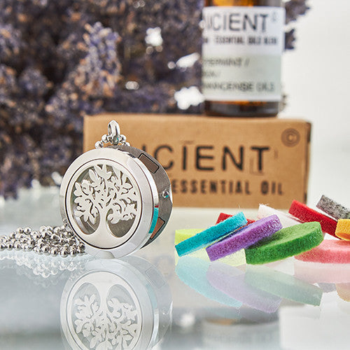Collier Diffuseur Aromathérapie - Arbre de Vie 25mm