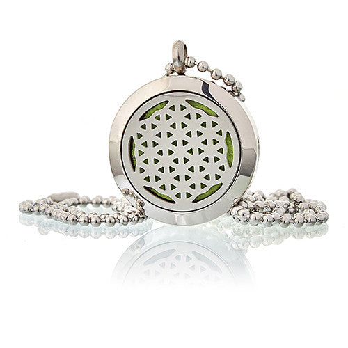 Collier Diffuseur Aromathérapie - Fleur de Vie 25mm