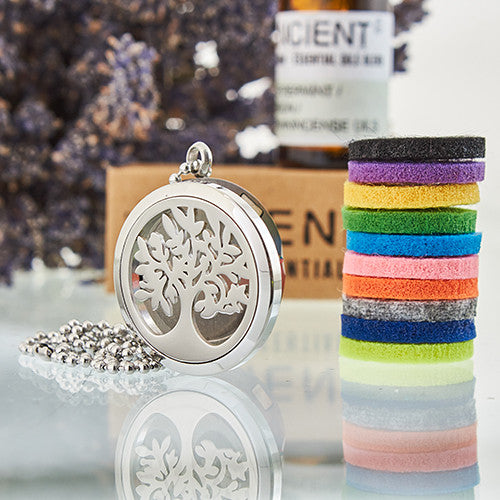 Collier Diffuseur Aromathérapie - Arbre de Vie 30mm